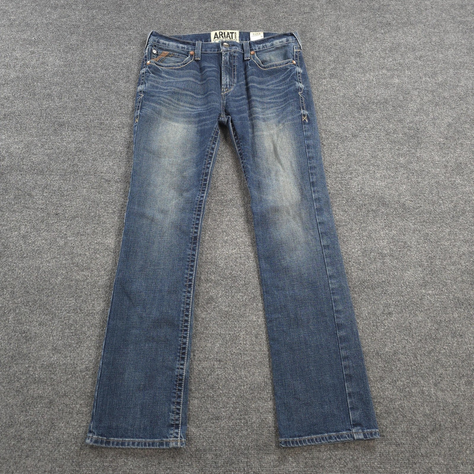 Ariat Jeans Mens 34×34 Blue Denim M7 Rocker Straight Stretch Casual Western Work