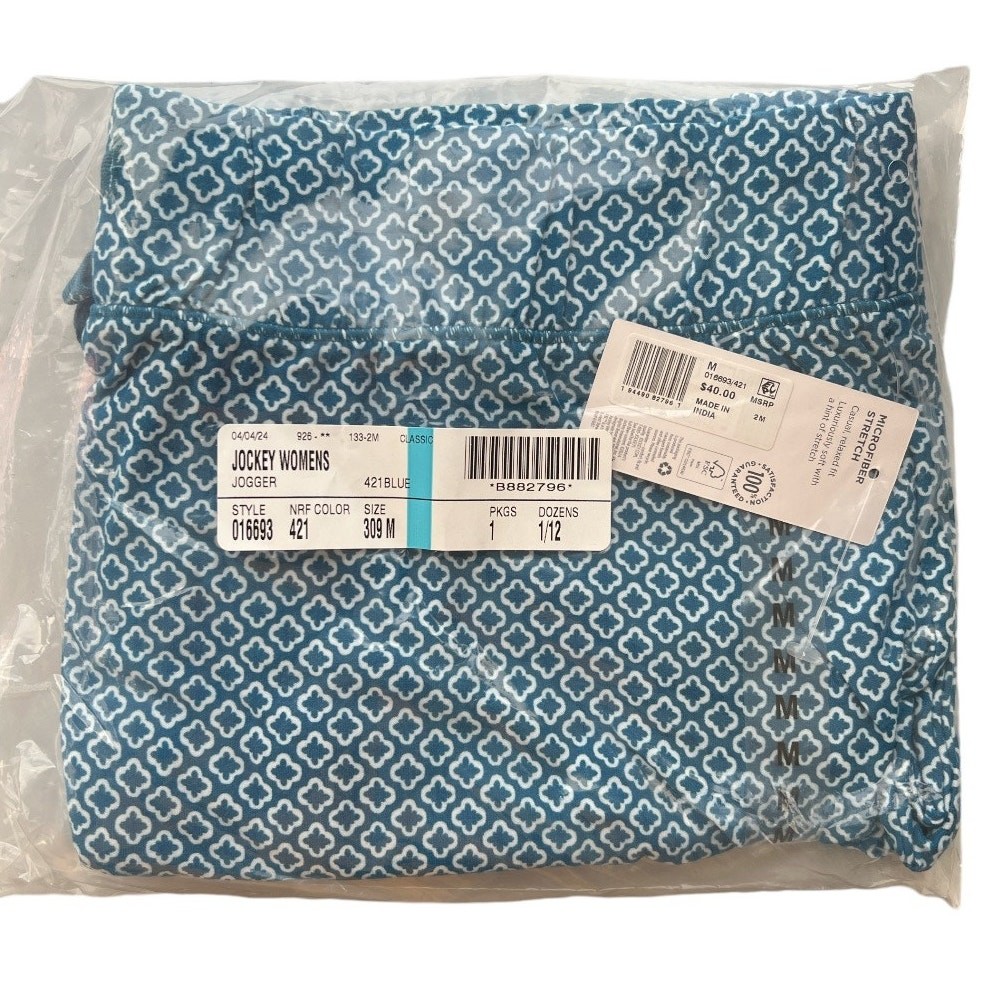 Jockey Soft Essentials Jogger Blue Cove Geo, M SRP: $40
