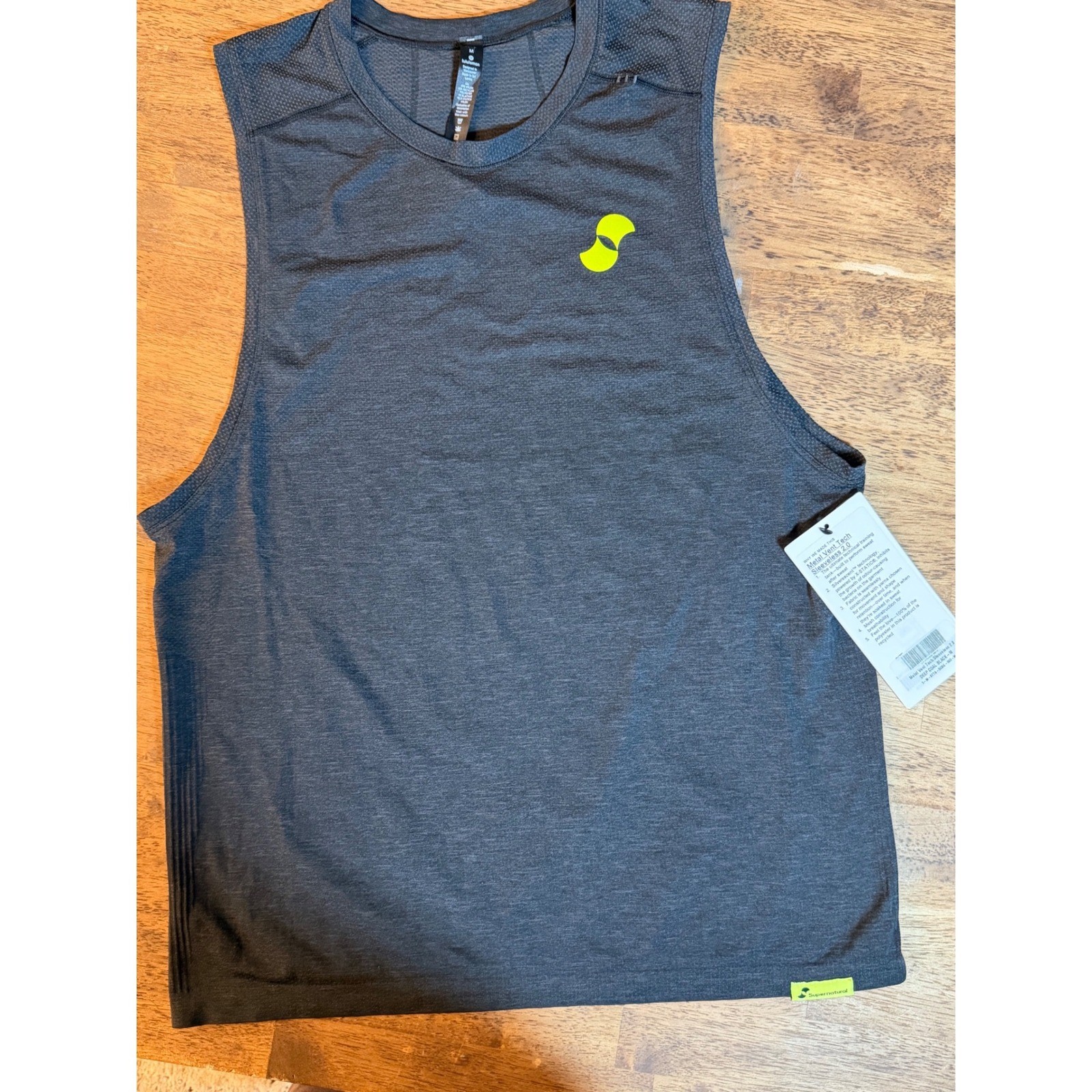 Lululemon Metal Vent Tech Sleeveless 2.0 Tank Deep Coal Black Mens M NEW