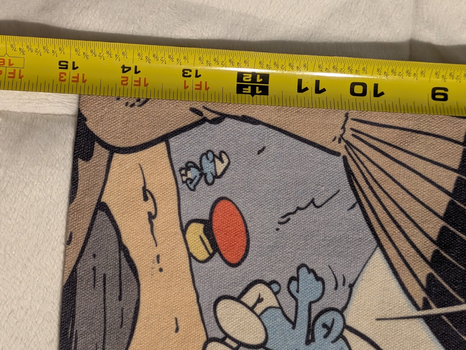 The Smurfs Canvas Tote Bag NWT Mushroom Village Graphic Grocery Shopping
