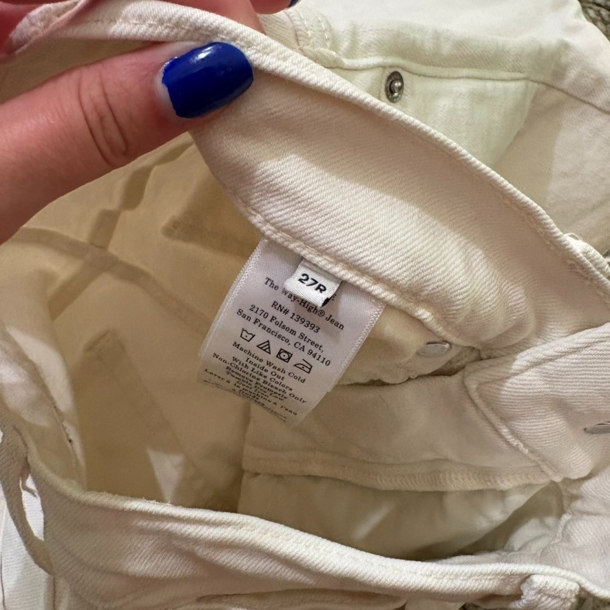 Everlane The Way High Jean White 27″