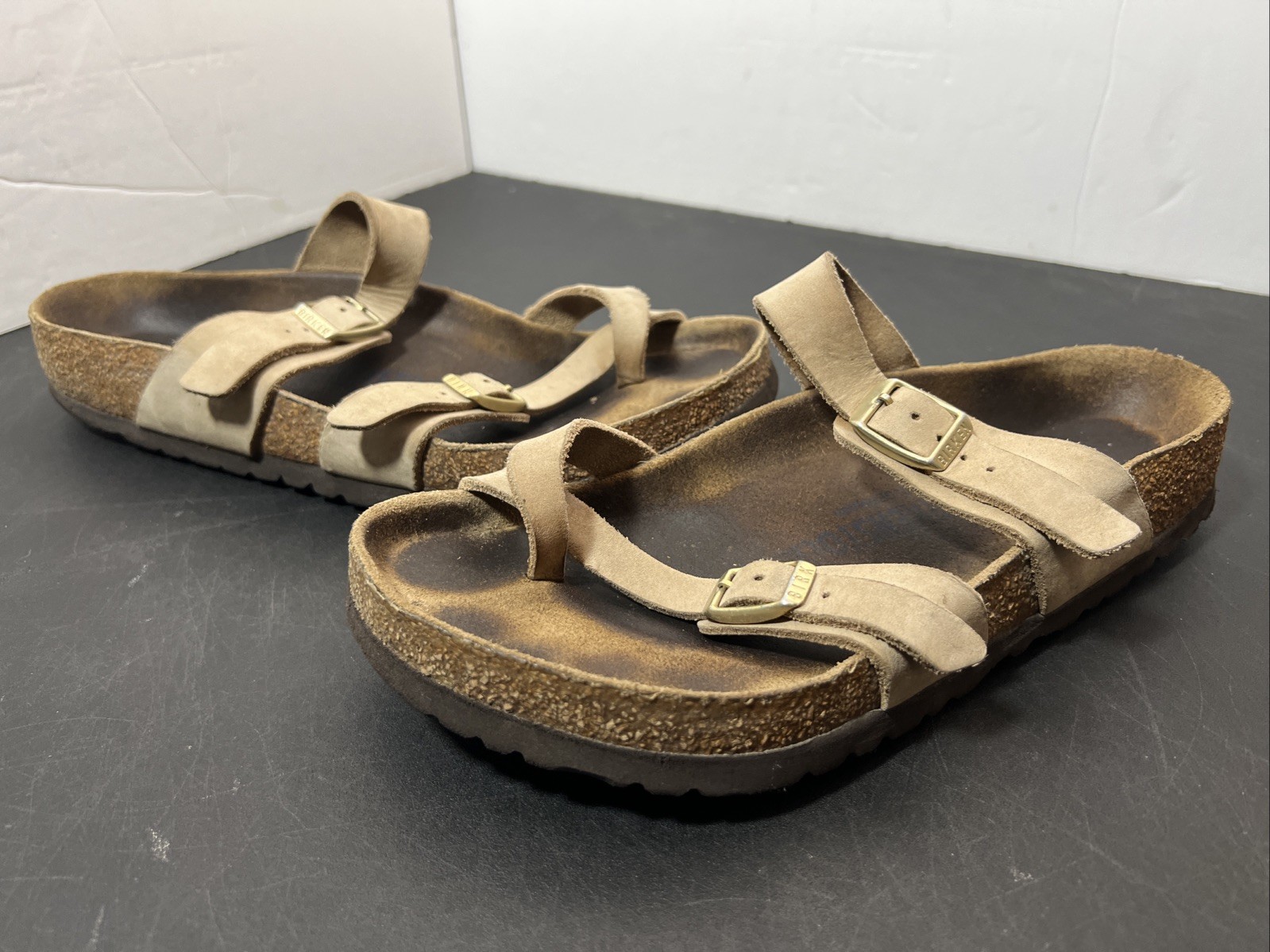 Birkenstock Unisex Mayari Sandals, Tobacco Oiled Leather, Size 39 ,Women’s 8/M 6