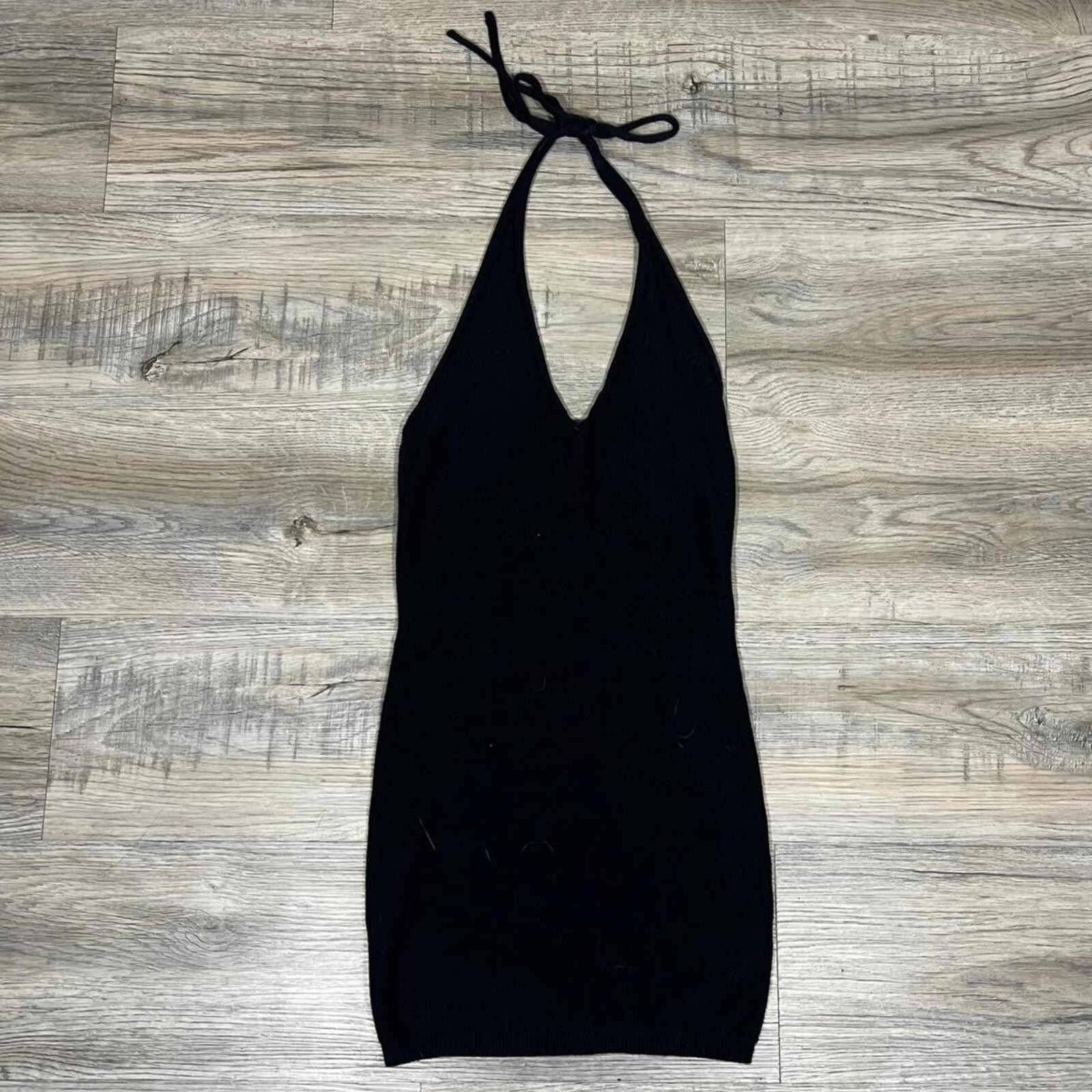 Lioness Black Halter Neck Mini Dress