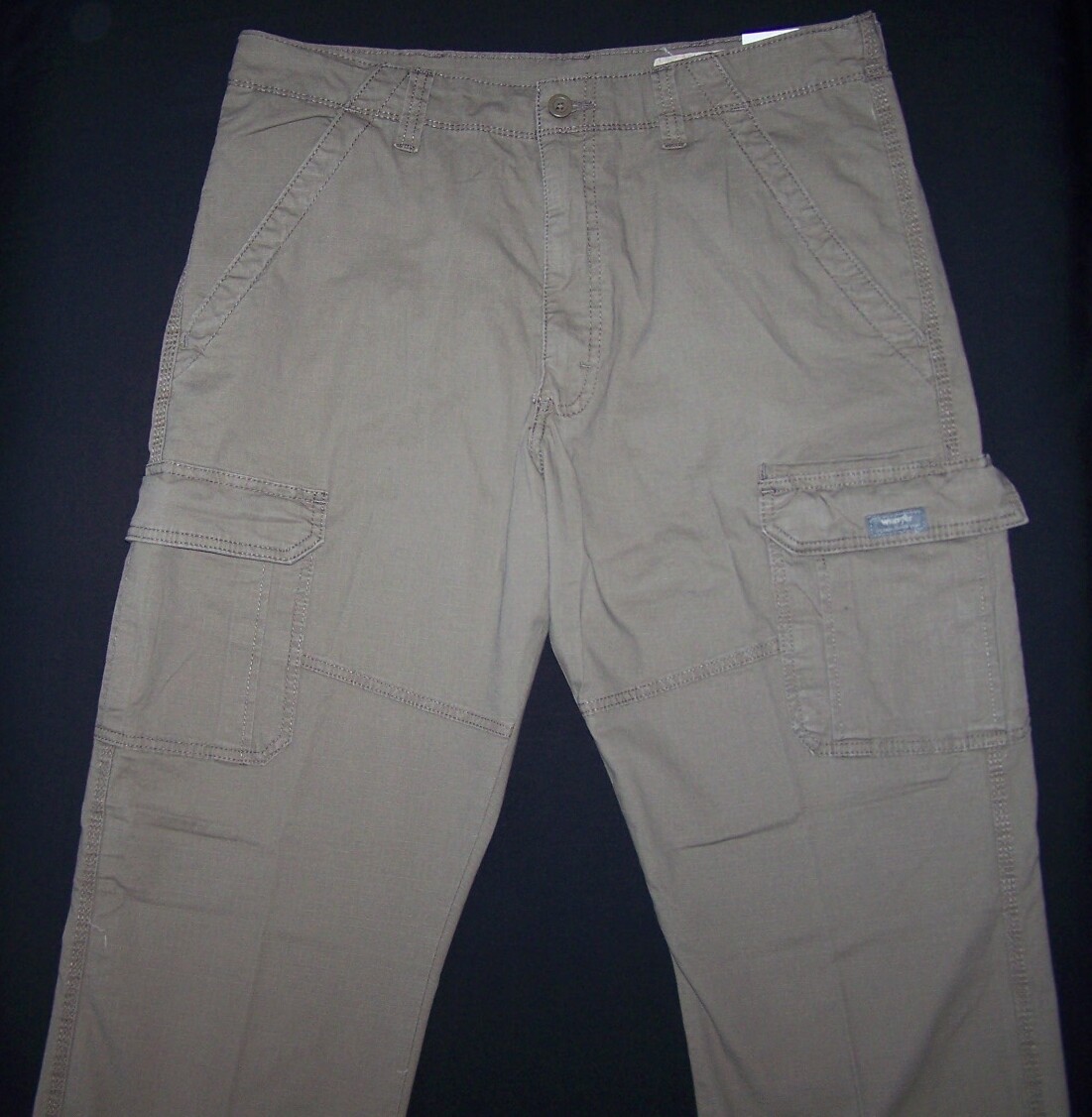 Men’s Wrangler RipStop Cargo Pants w/ Stretch Relaxed Fit Barley CHOOSE SIZES