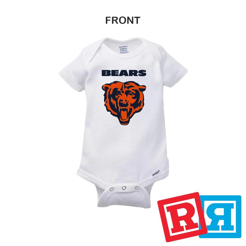 Personalized Chicago Bears Gerber Baby Onesie® Cotton Custom Bodysuit