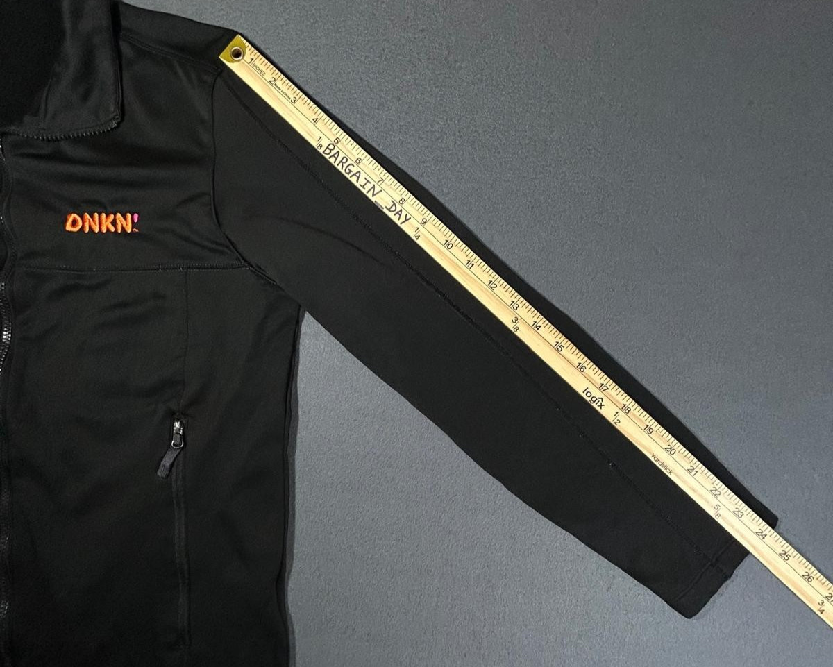 Dunkin Donuts Jacket Black Full Zip Port Authority Fleece Lined Size M