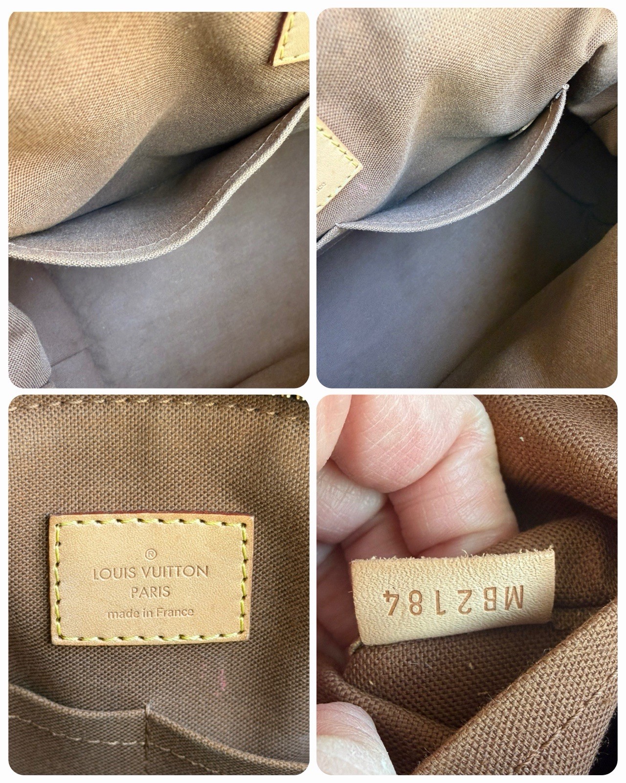 Authentic Louis Vuitton Tivoli PM Monogram Leather & Canvas Handbag Purse Tote