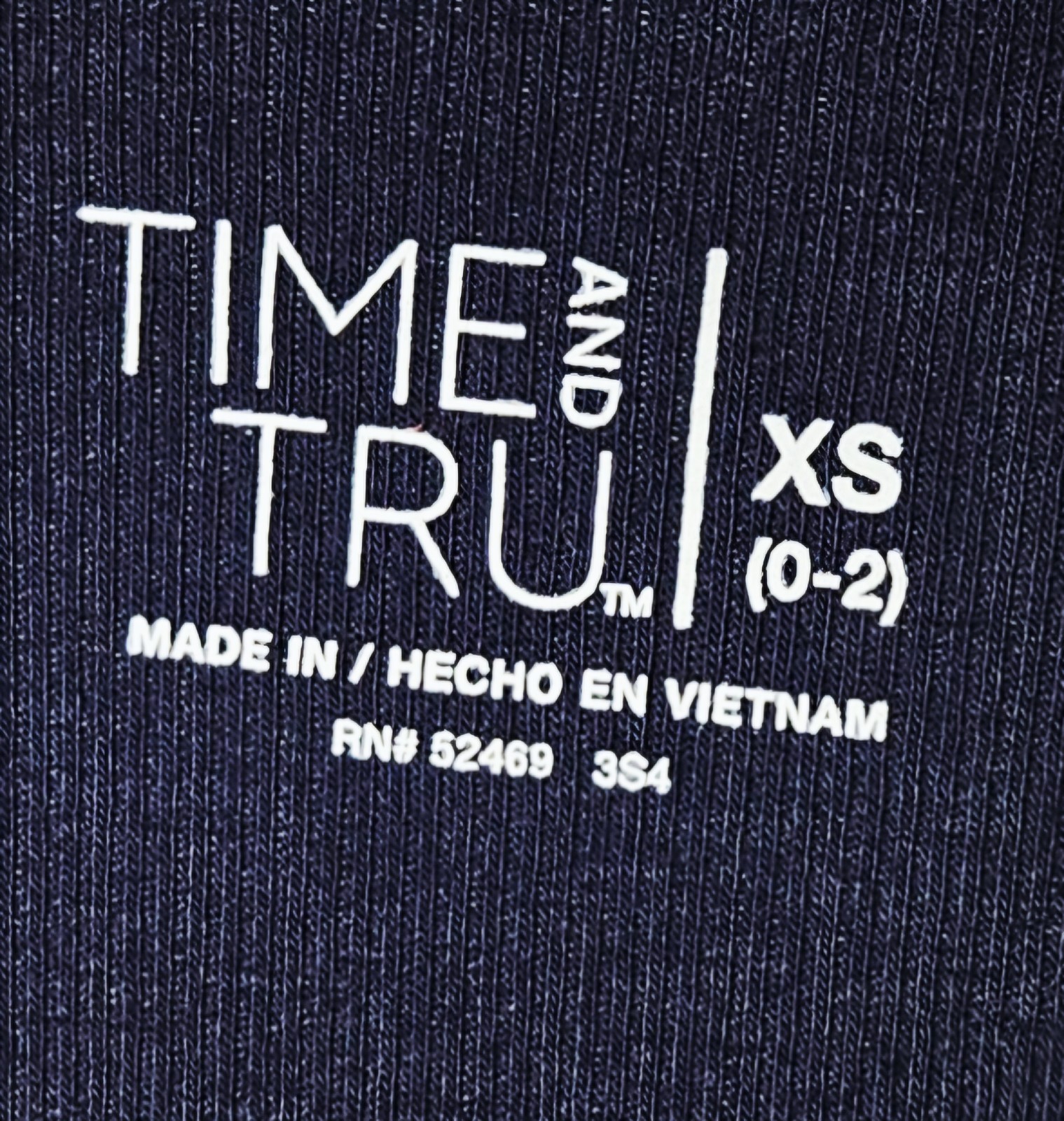 Time and Tru Regular / Plus Blue Fitted High Neck Rib Tank Top XS XL 2XL or 3XL