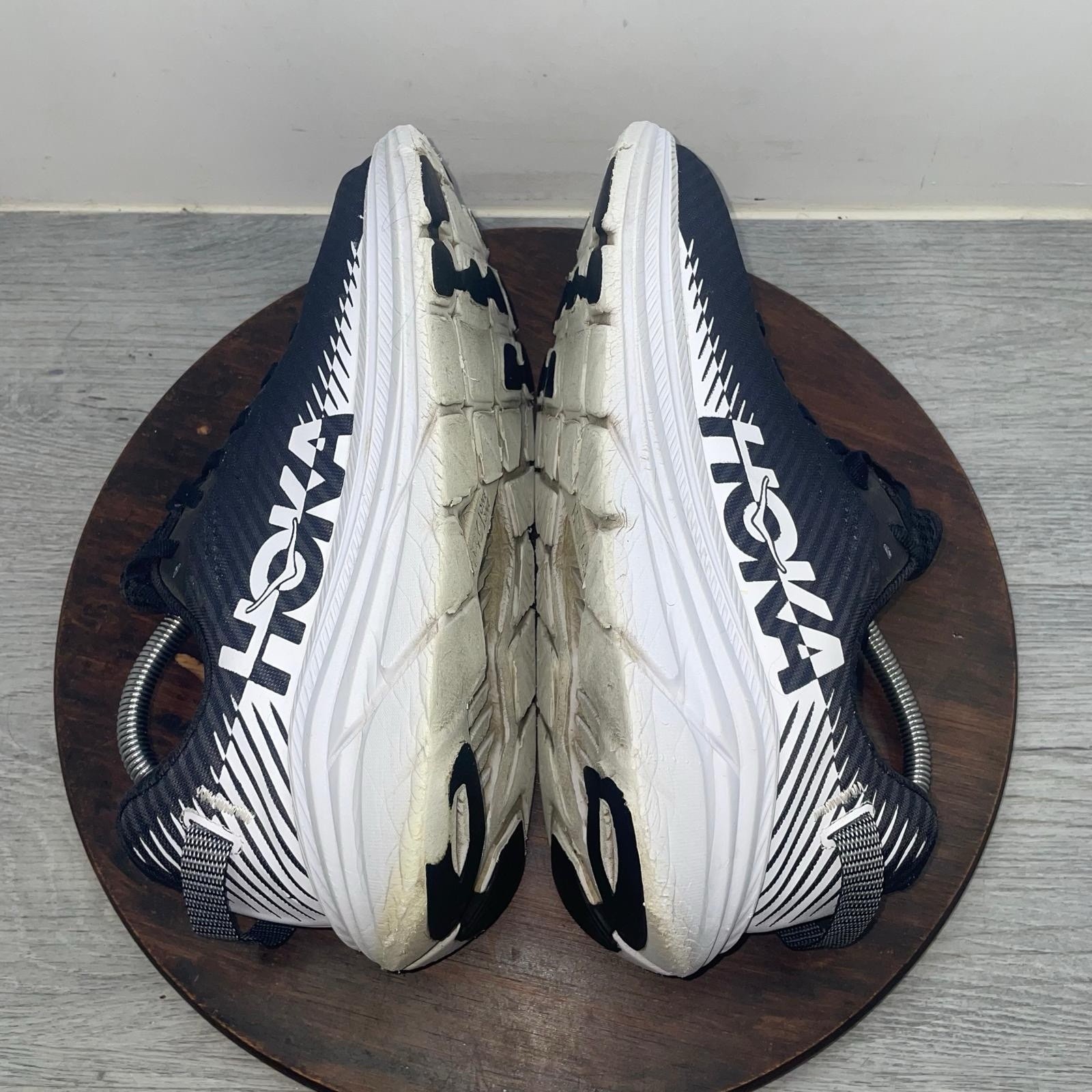 Hoka One One Rincon 2 Womens 10 Black White Athletic Running Shoes 1110515 BWHT