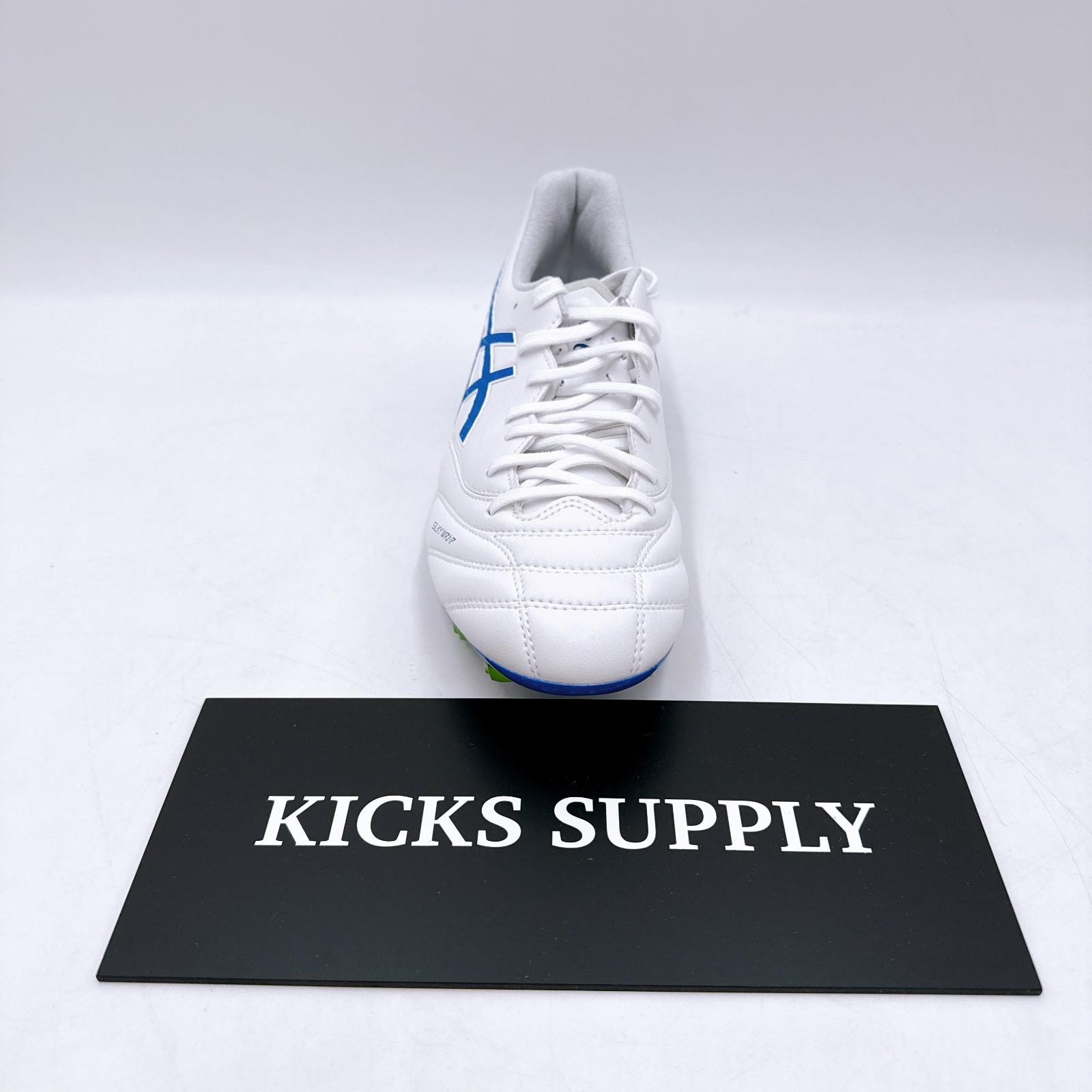 ASICS DS LIGHT X-FLY 6 1101A076 102 Soccer Cleats US 5.5-10 White Asics Blue