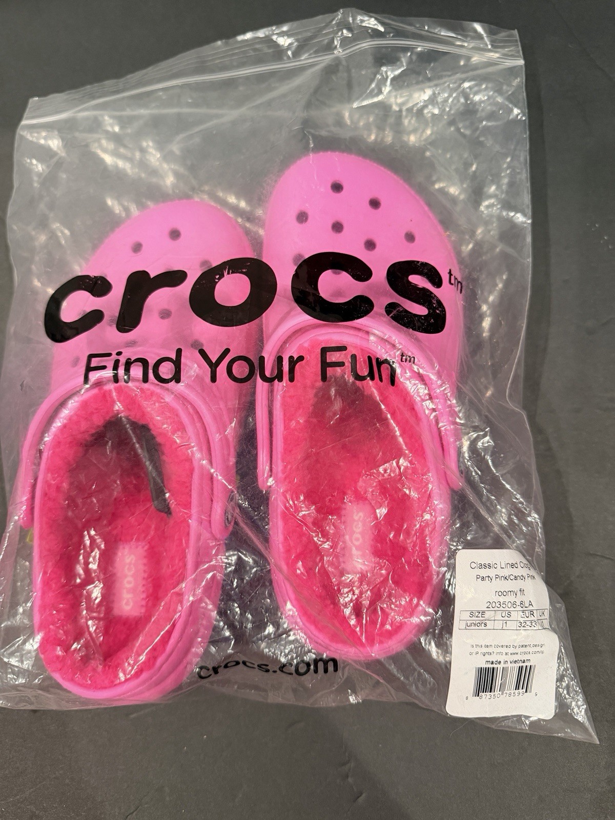 Crocs Kids’ Classic Lined Clog | Kids’ Slippers, Pink, J 2
