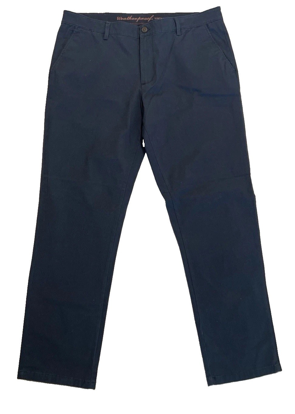 Weatherproof Vintage Slim Fit Stretch Chino Pants Men’s 38×32 Navy Casual