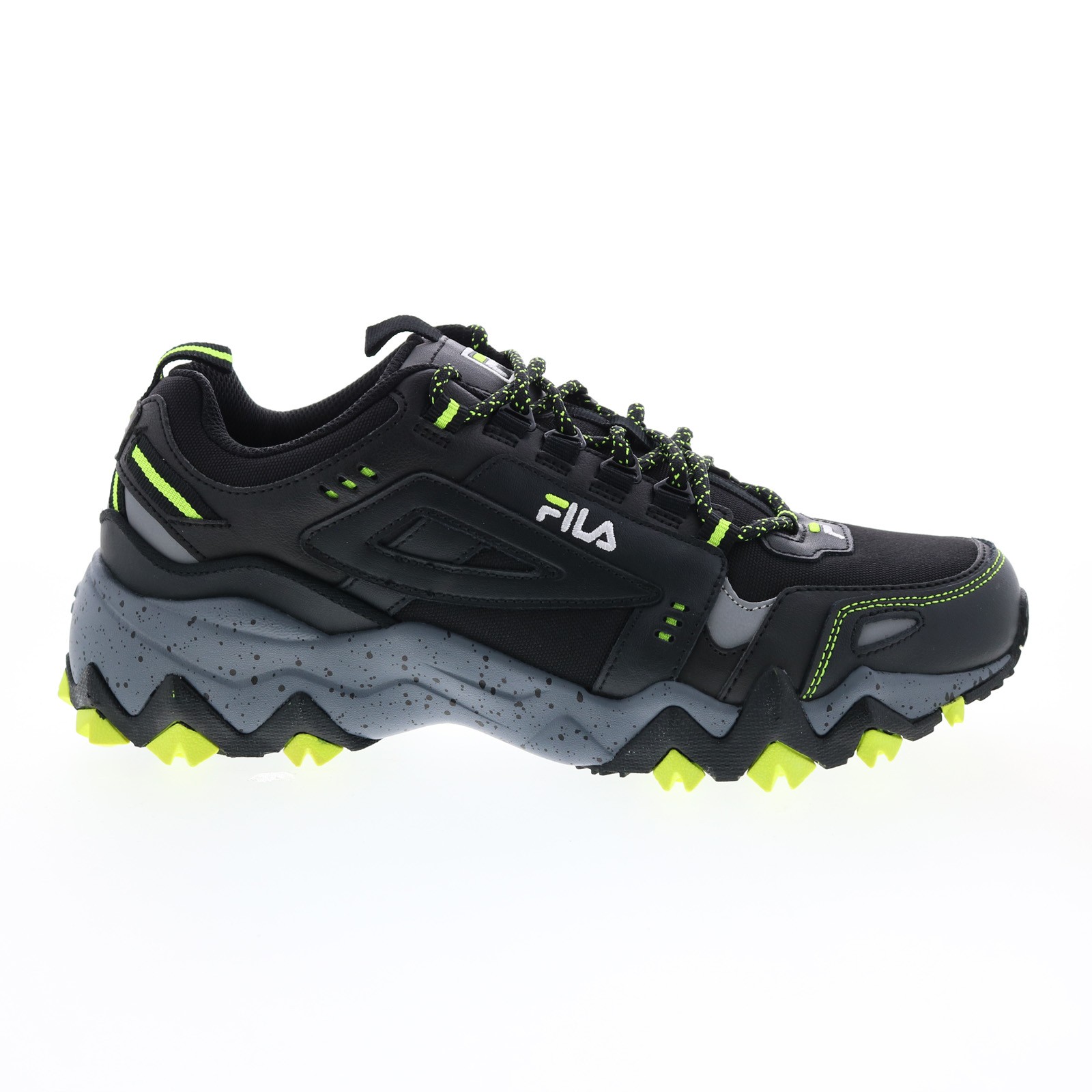 Fila Oakmont Trail 1JM00845-007 Mens Black Leather Athletic Hiking Shoes