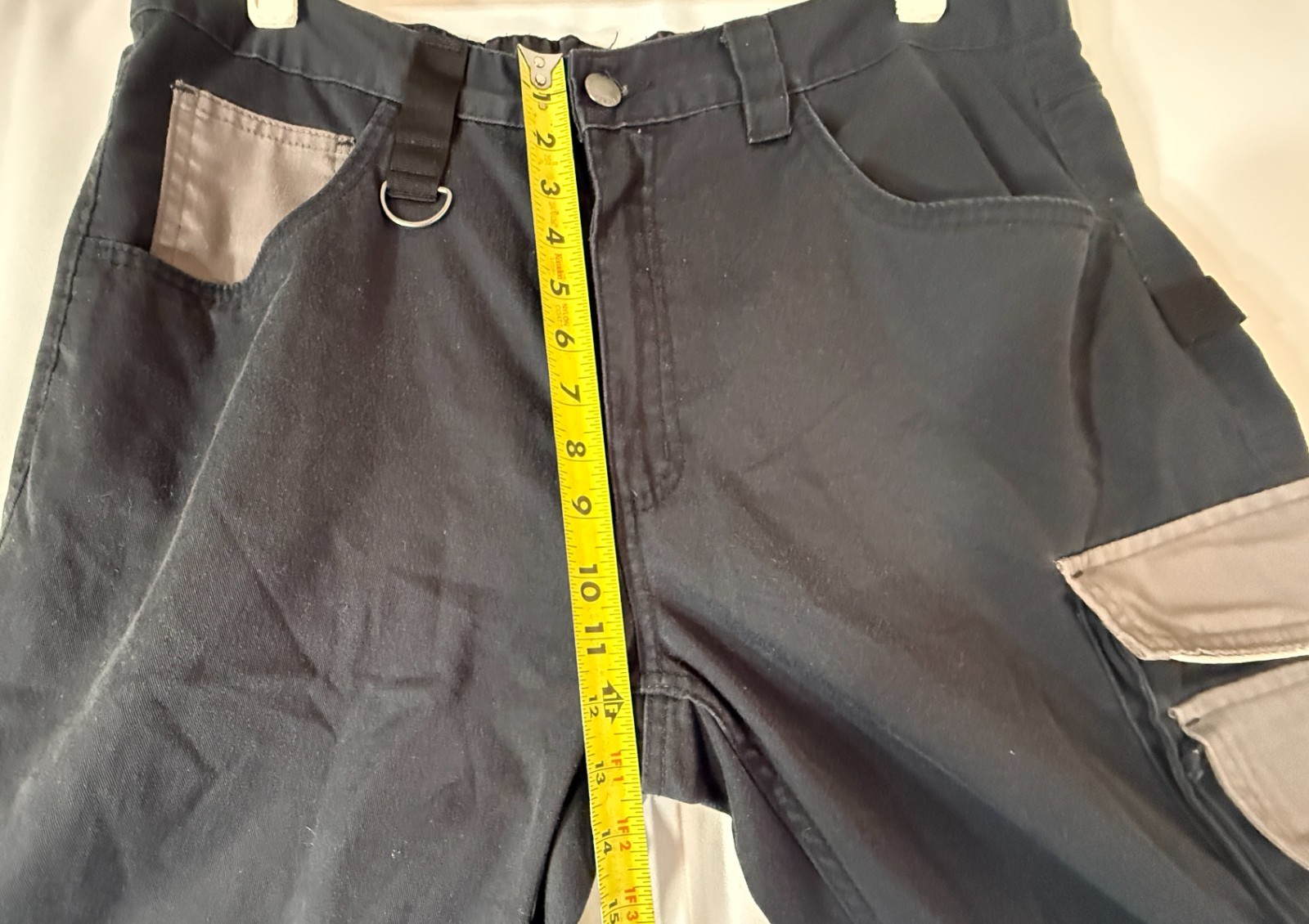 Parkside Mens Black Utility Cargo Pants Cordura Fabric Sz 38 Reinforced Knee