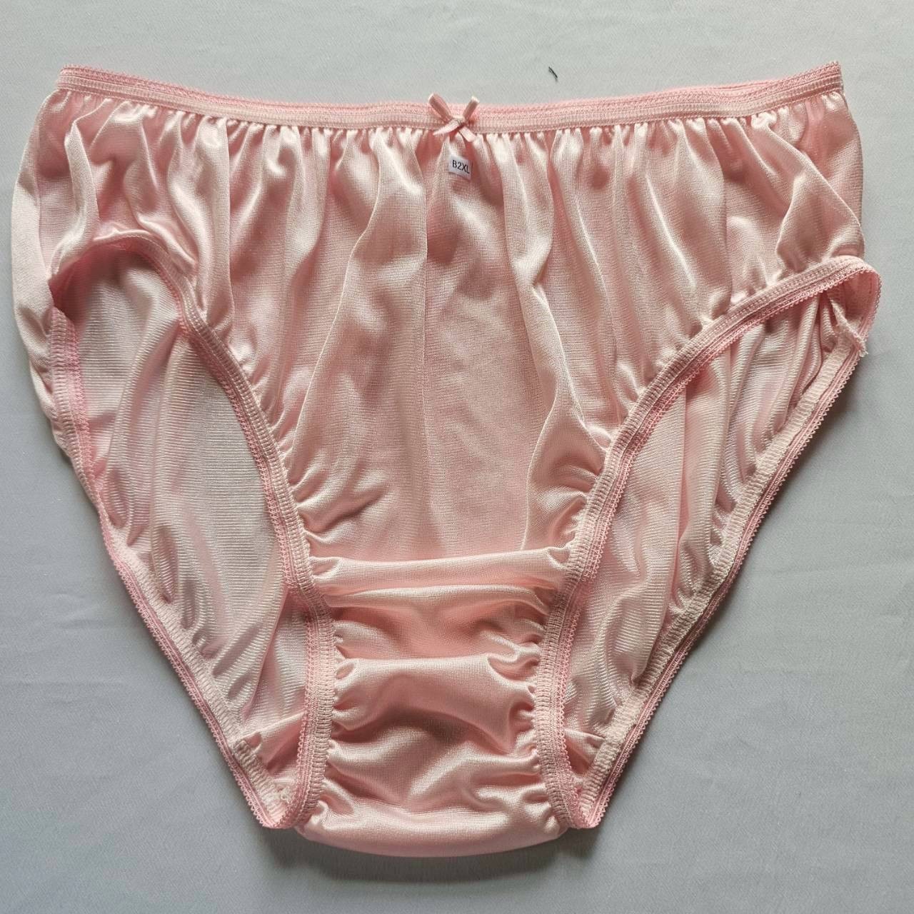 6pc Plus Underwear Mid-Waist Panties Women Mens Briefs Nylon Silky Soft 2XL/Mix