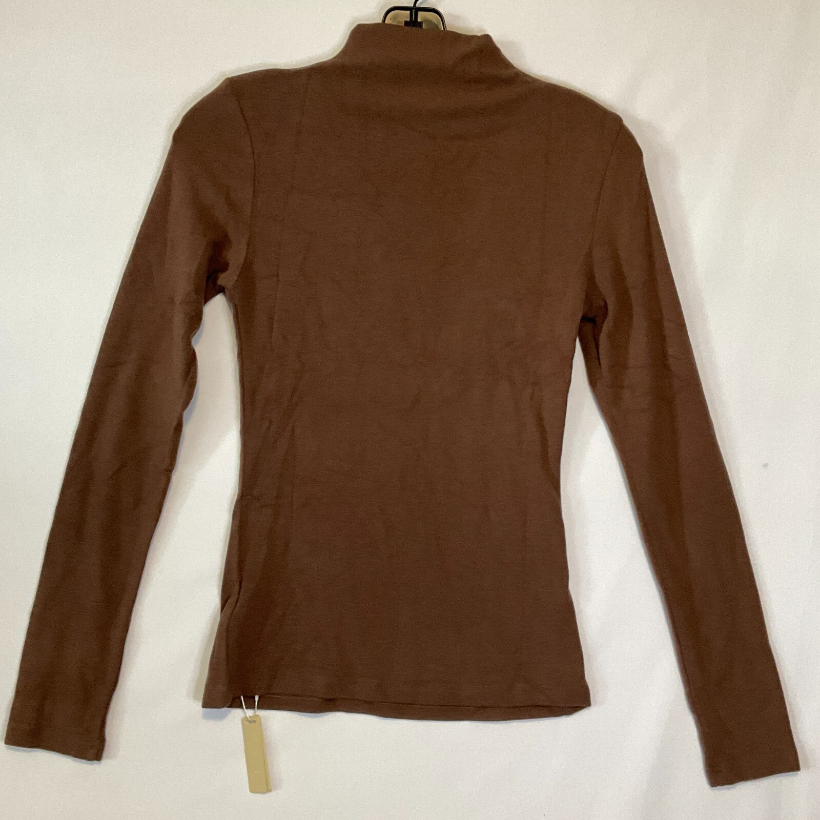 Oglmove Turtle Neck Sweater Womens Size Small Brown Long Sleeve Stretch