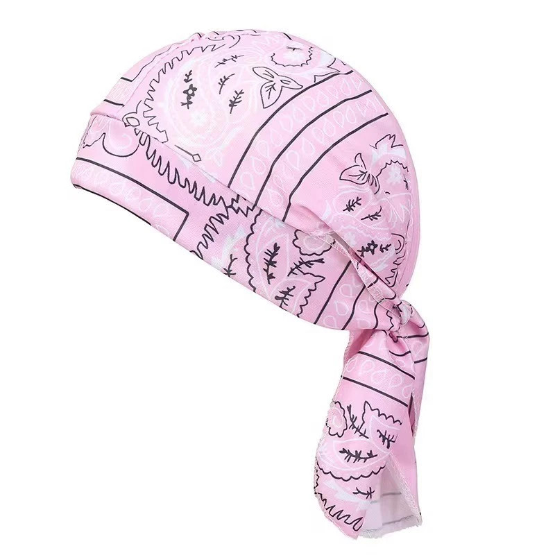 Free shipping! Elastic “doo-rag” style motorcycle bandana with a paisley pattern