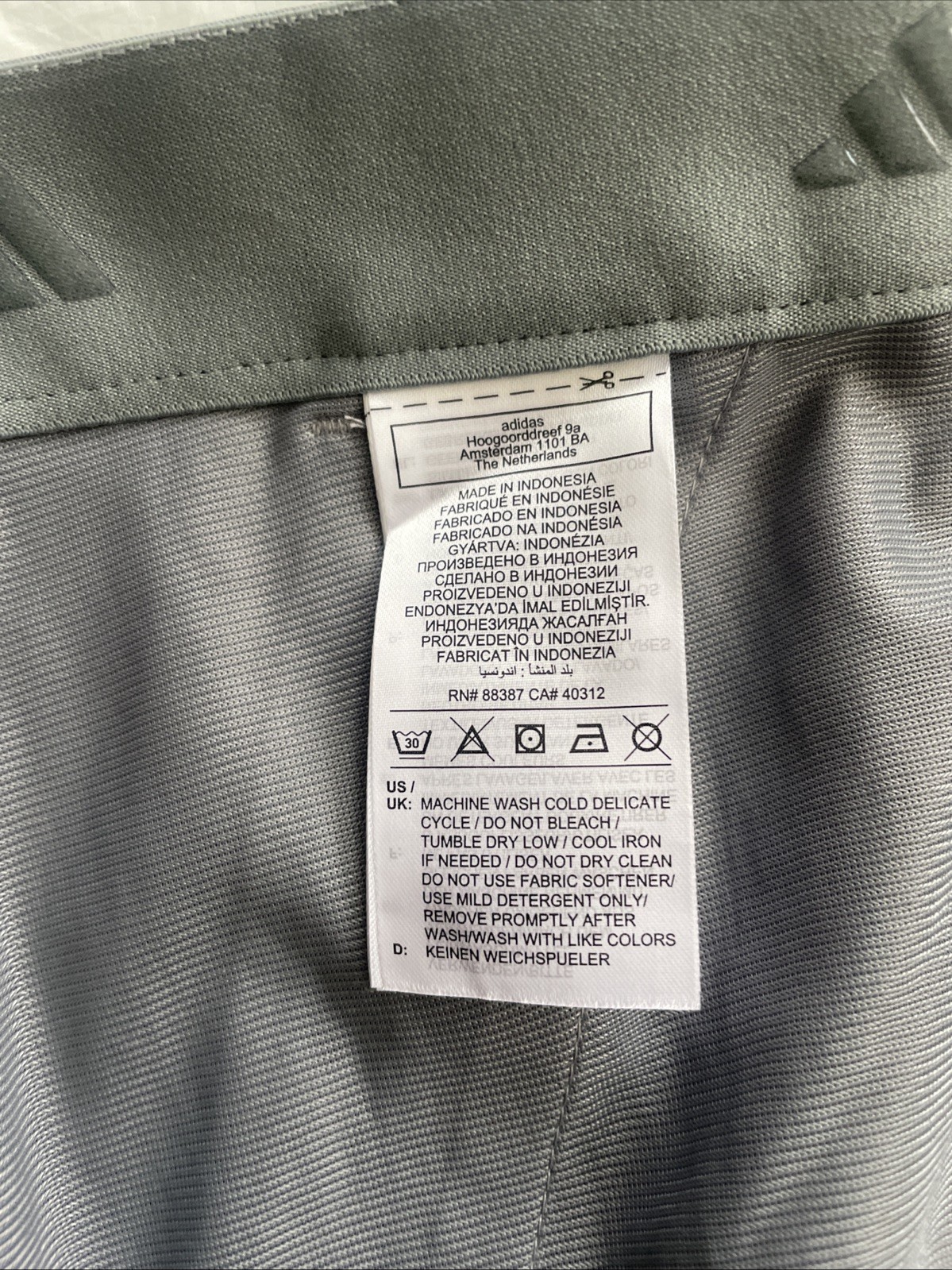 Adidas Mens Ultimate 365 Gray Golf Pants Tag Sz. 32X32 Measures 34WX32L See De