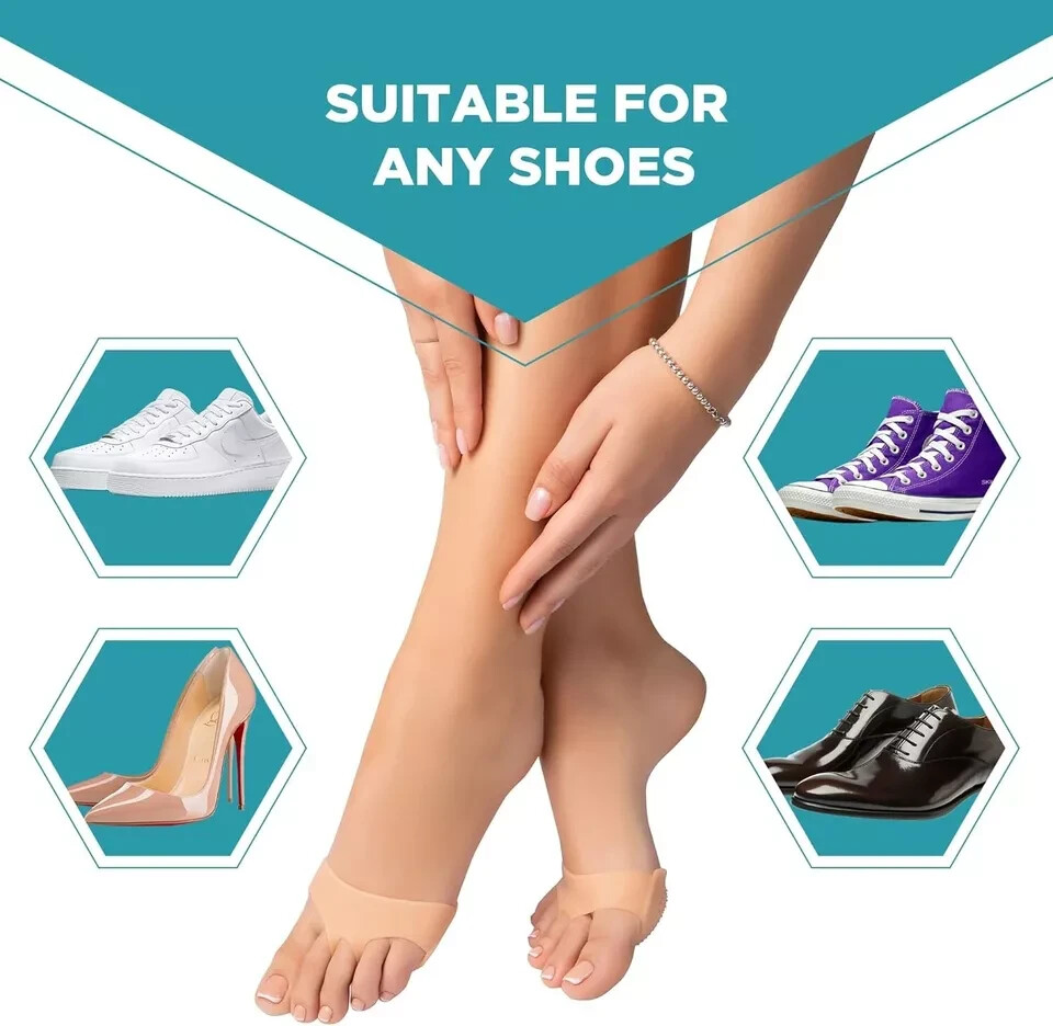 2 Pair Silicone Gel Metatarsal Pads for Women Men Pain Relief Foot Cushion Gift