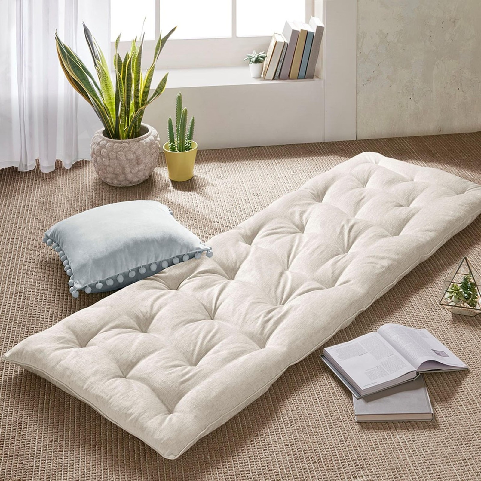 Intelligent Design Edelia Foldable Poly Chenille Light Weight Lounge Floor Pi…