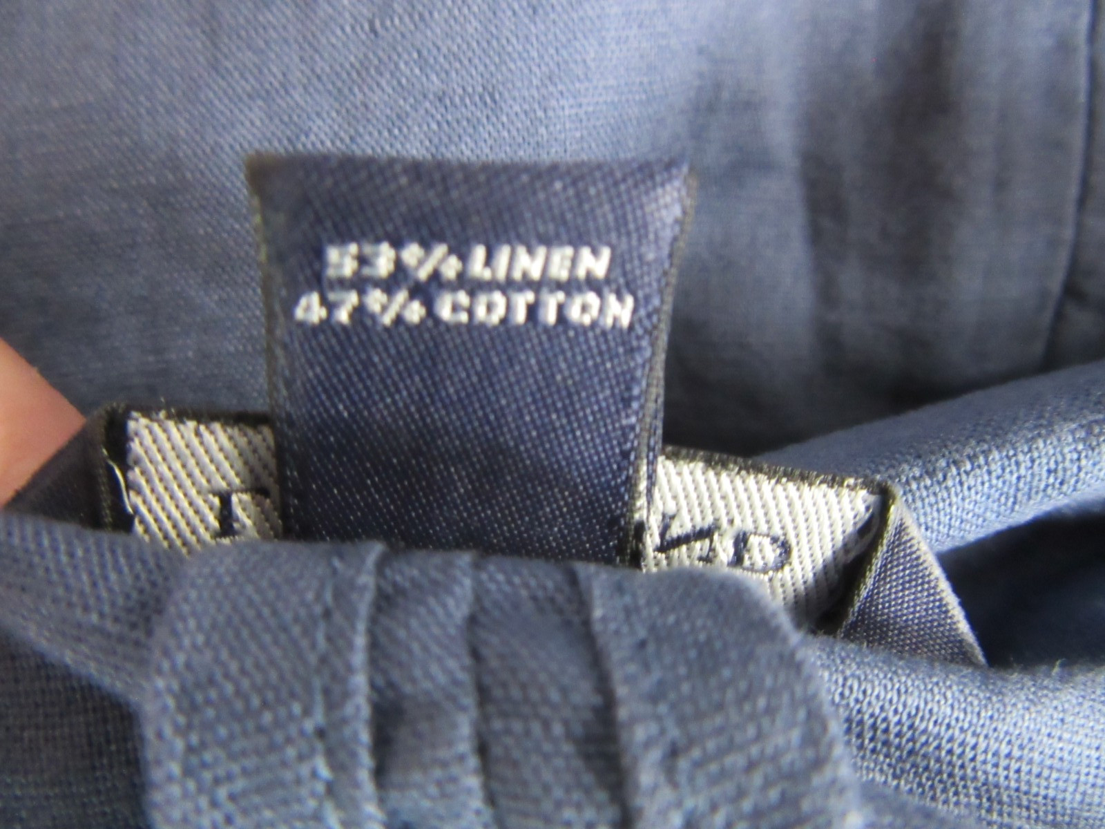 Lands’ End Linen Cotton Blend Long Sleeved Blue Jacket #416975 Size 3X NEW!