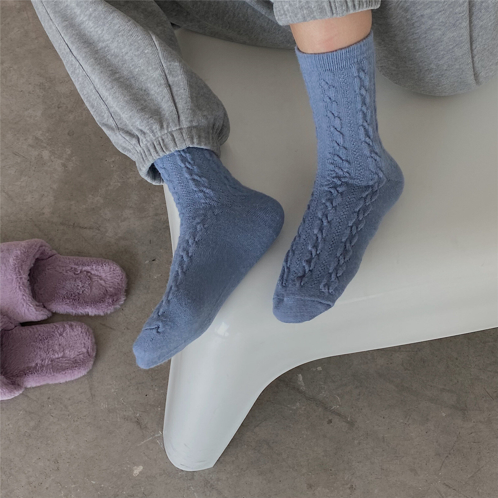 5 Pairs Women Wool Crew Socks Warm Heavy Thick Design Knit Boots Fuzzy Soft 5-9