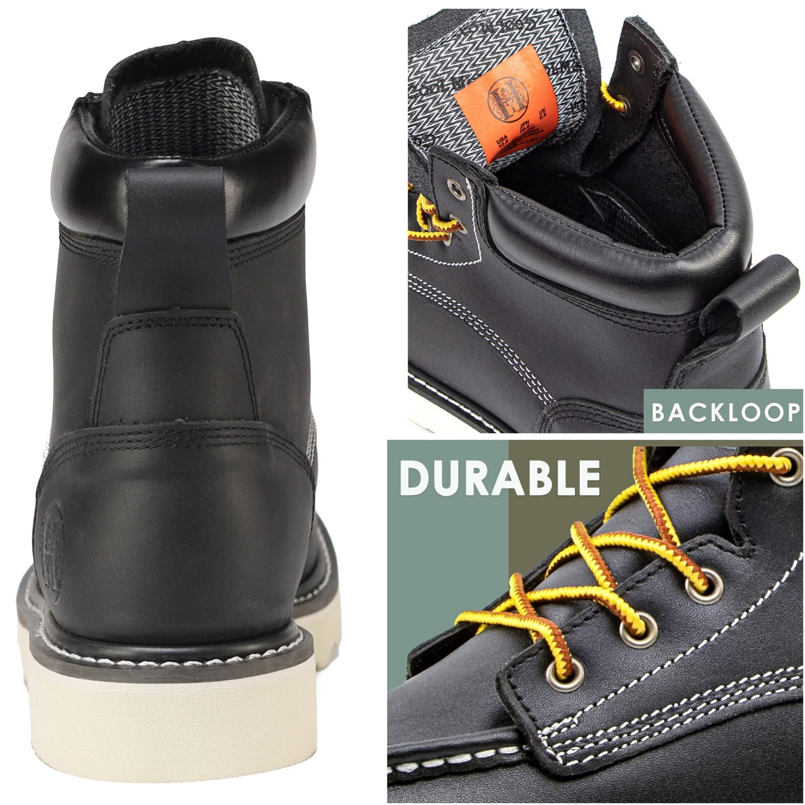 Construction Work Shoes Mens Work Boots Non-Slip Puncture-Proof Water Resistant