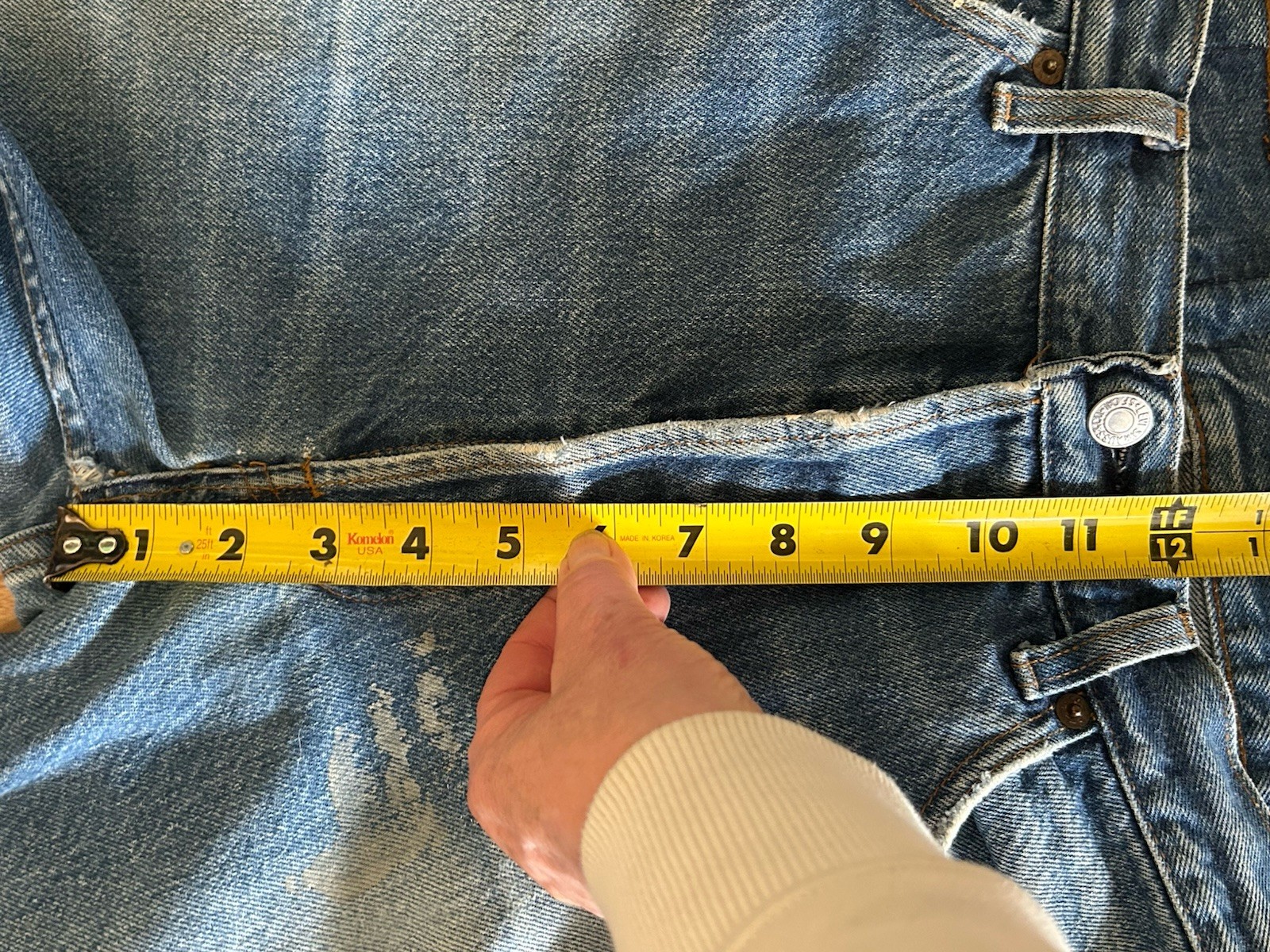 Vintage 80s Levi’s Denim Jeans 501 0118 36×32 (34×31) Made in USA Distressed