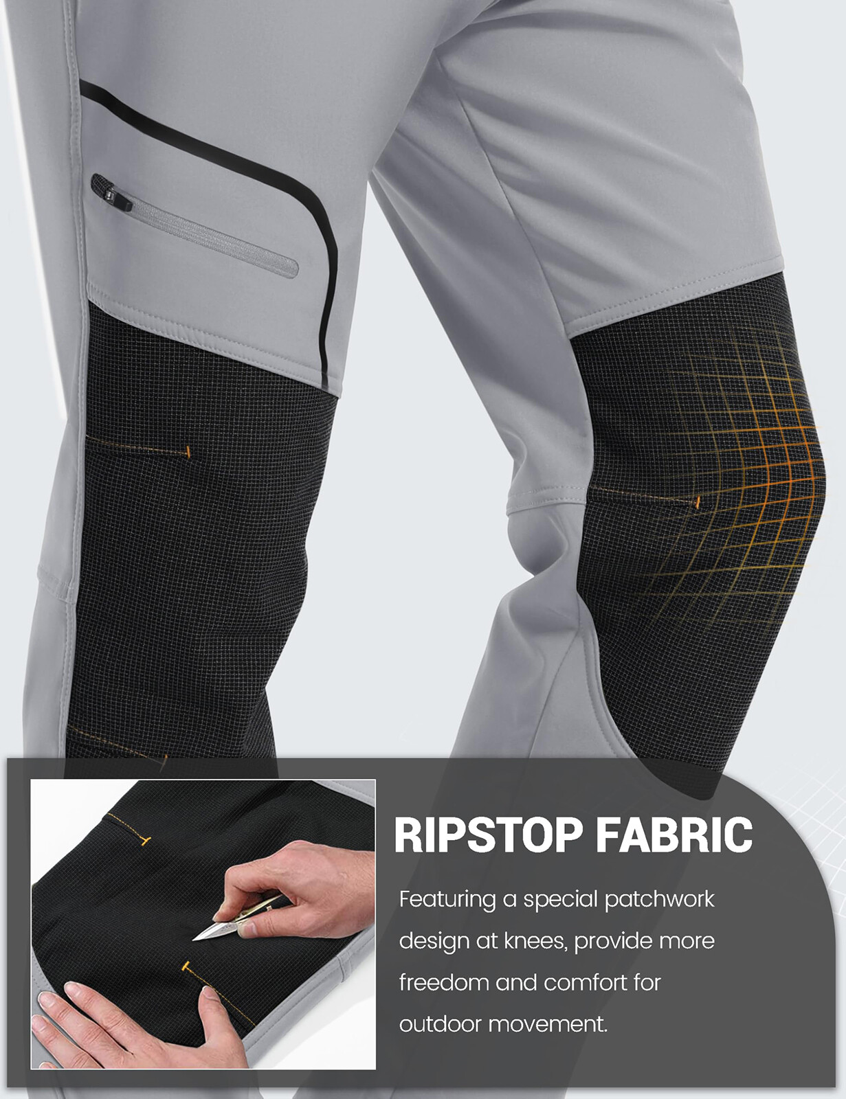 Men’s Thermal Hiking Pants Softshell Waterproof Winter Outdoor Ski Snow Trousers