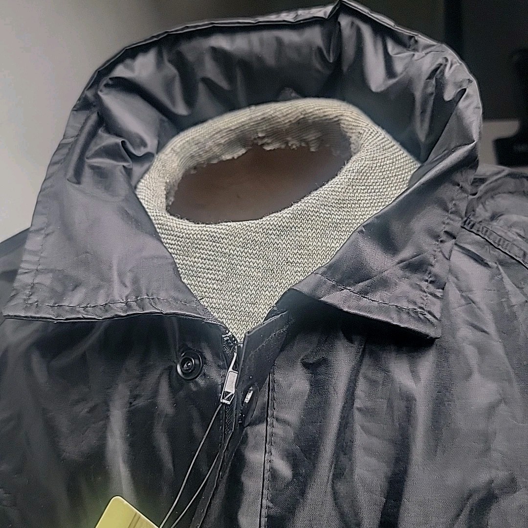 Mil-Tec Sturm Handels GmbH Rain Jacket Black Waterproof Hood In Collar (XL) NWT
