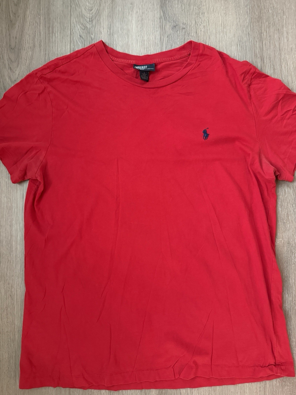 Vintage Single Stitch Red Polo Ralph Lauren Shirt Size Large