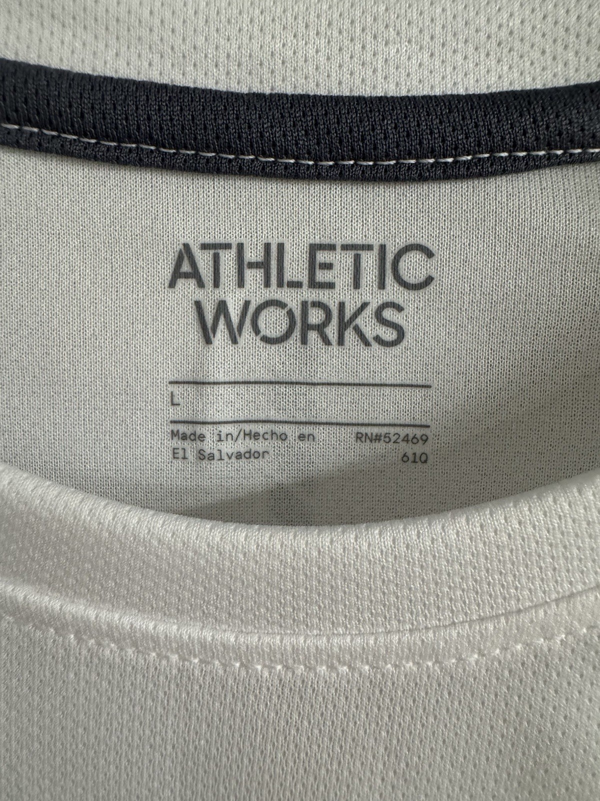 Athletic Works White DriWorks Active Top Size Large