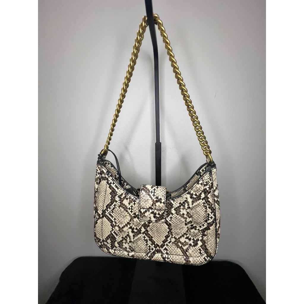 Versace Jeans Couture Snake Print Gold Chain Shoulder Bag 71VA4BF5 NWT