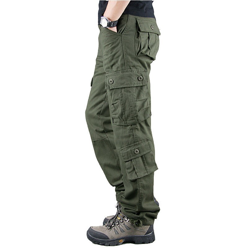 Mens Tactical Cargo Pants – Army Combat Work Pants Outdoor Hiking Durable Cotton