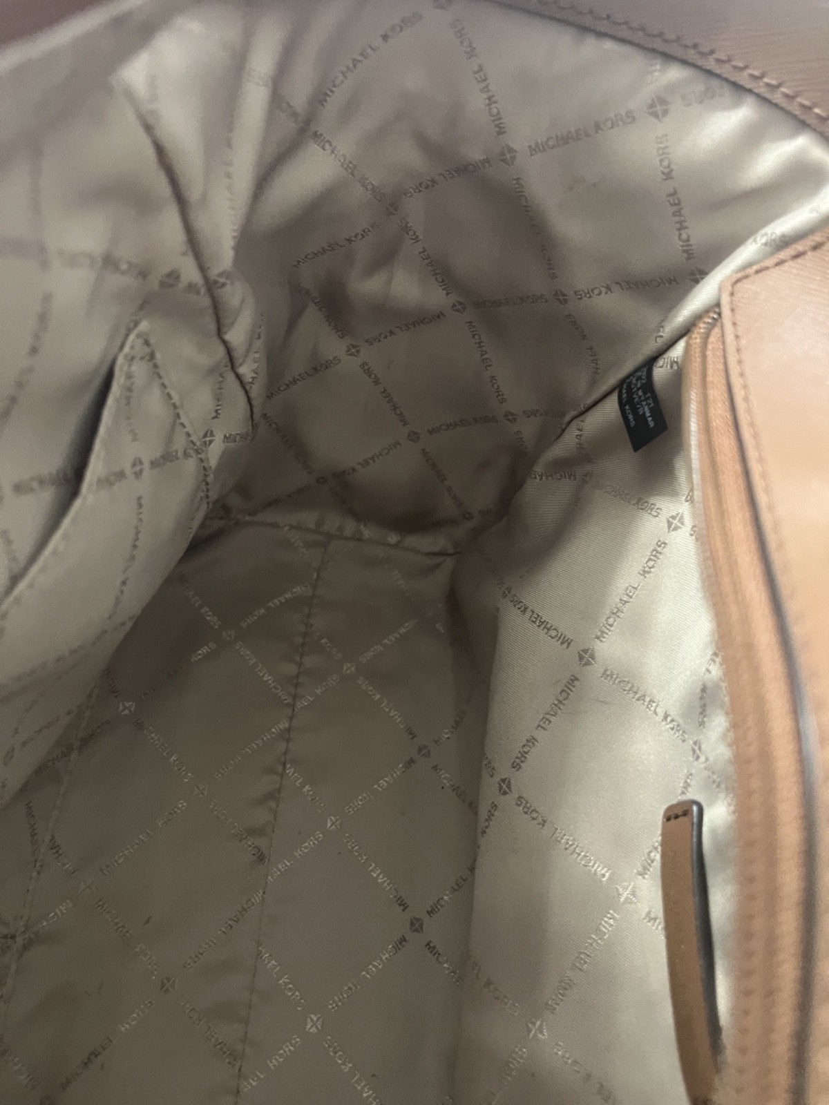 Michael Kors Authentic Brown Tote Handbag Barely Used with MK Logo