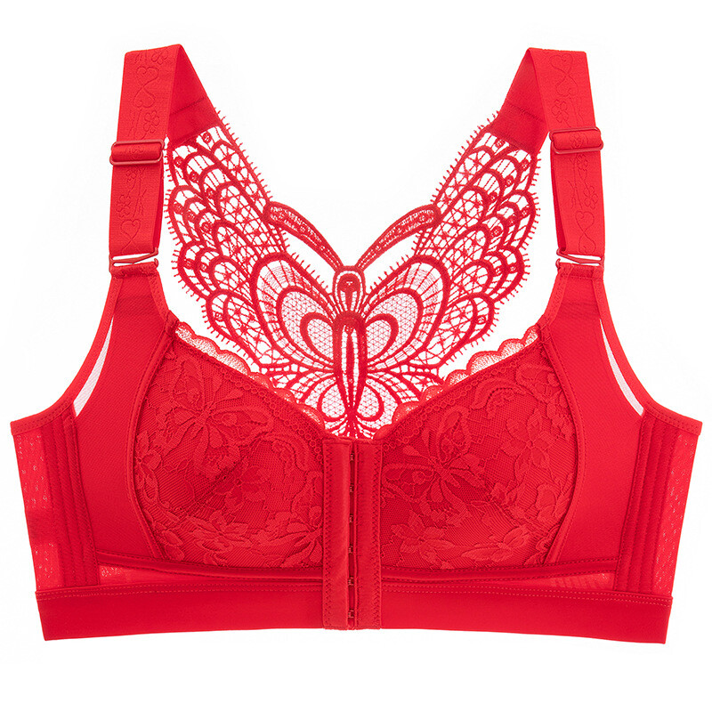 Women Bras Full coverage Front closure Butterfly thin Plus size Underwear 20631