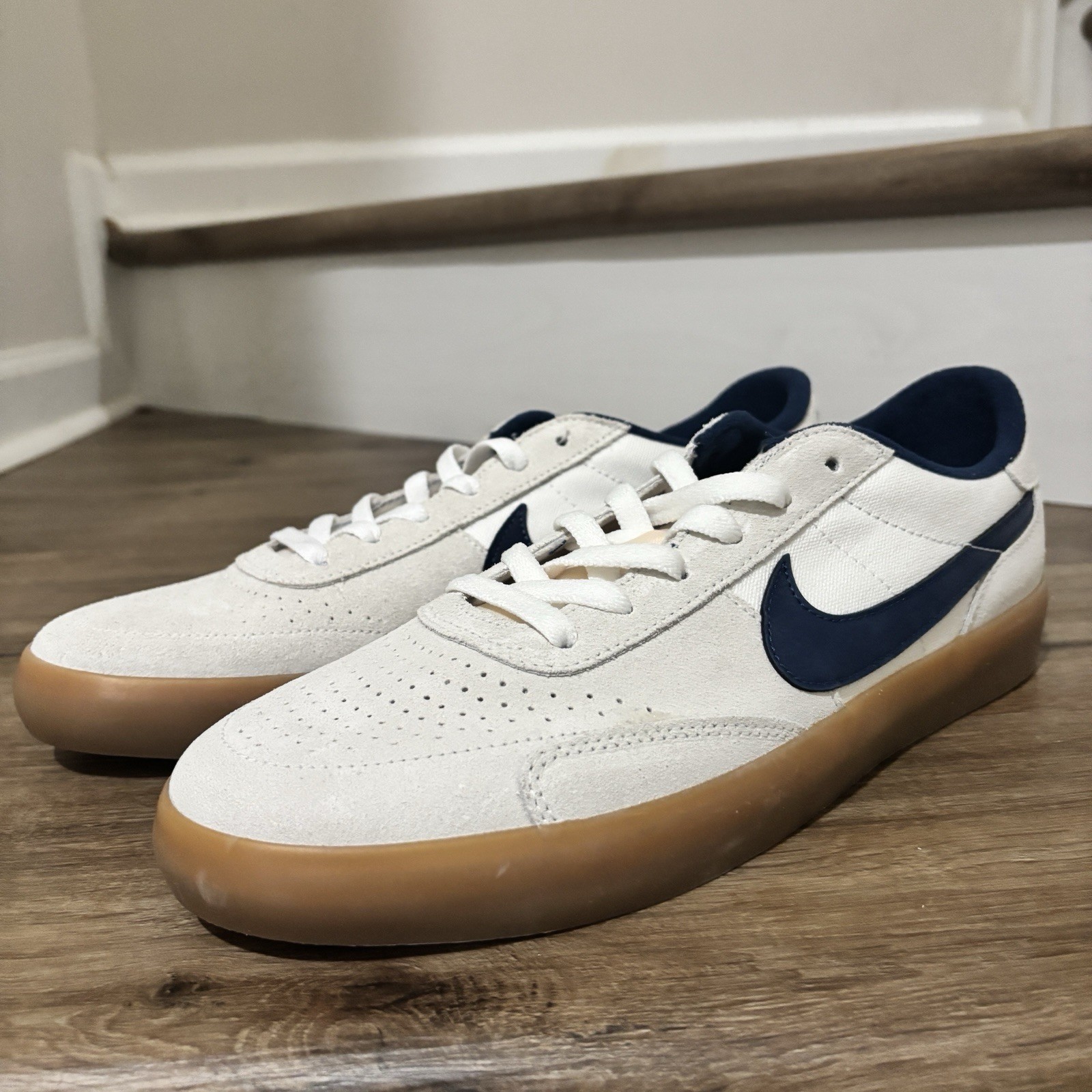 RARE Multisize Unisex Nike Heritage Vulc SB ‘White Navy’ Sneakers CD5010-102