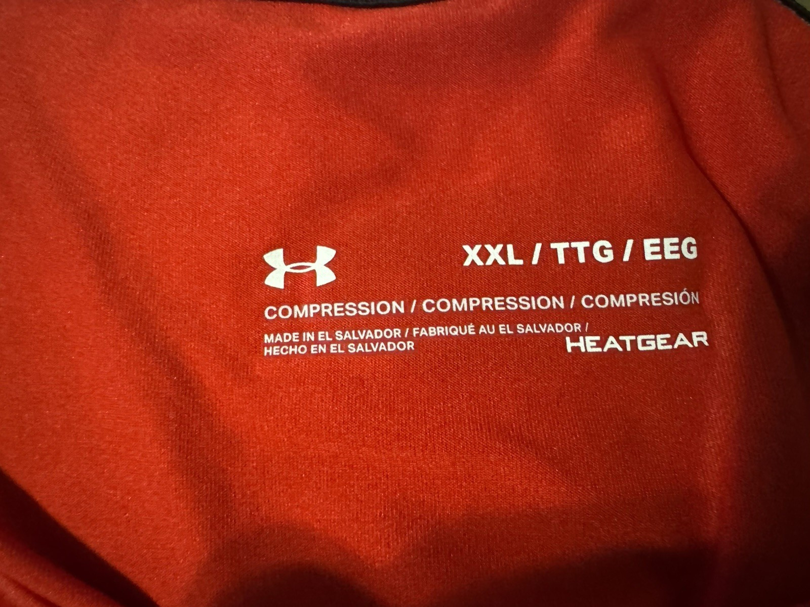 Under Armour Men HeatGear Compression Long Sleeve Shirt Red Size 2XL