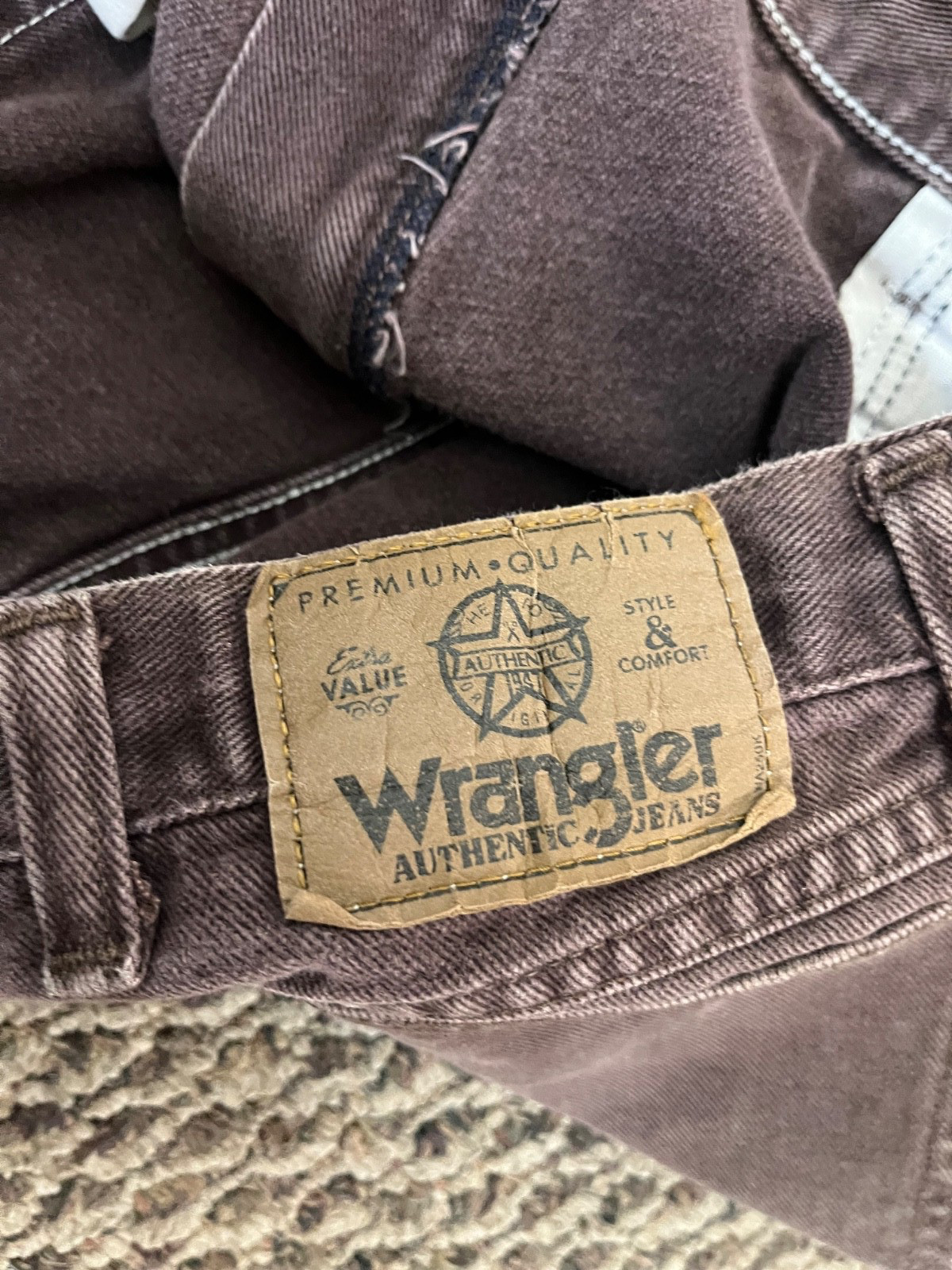 Wrangler Rustler Jeans Men 40×30 Gray 100% Cotton Denim Faded Distressed#53