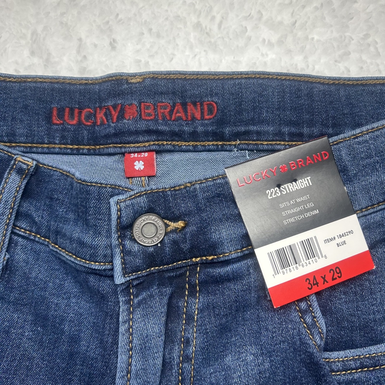 Lucky Brand Men’s Jeans 223 Straight 34X29 Stretch Denim Straight Leg Blue