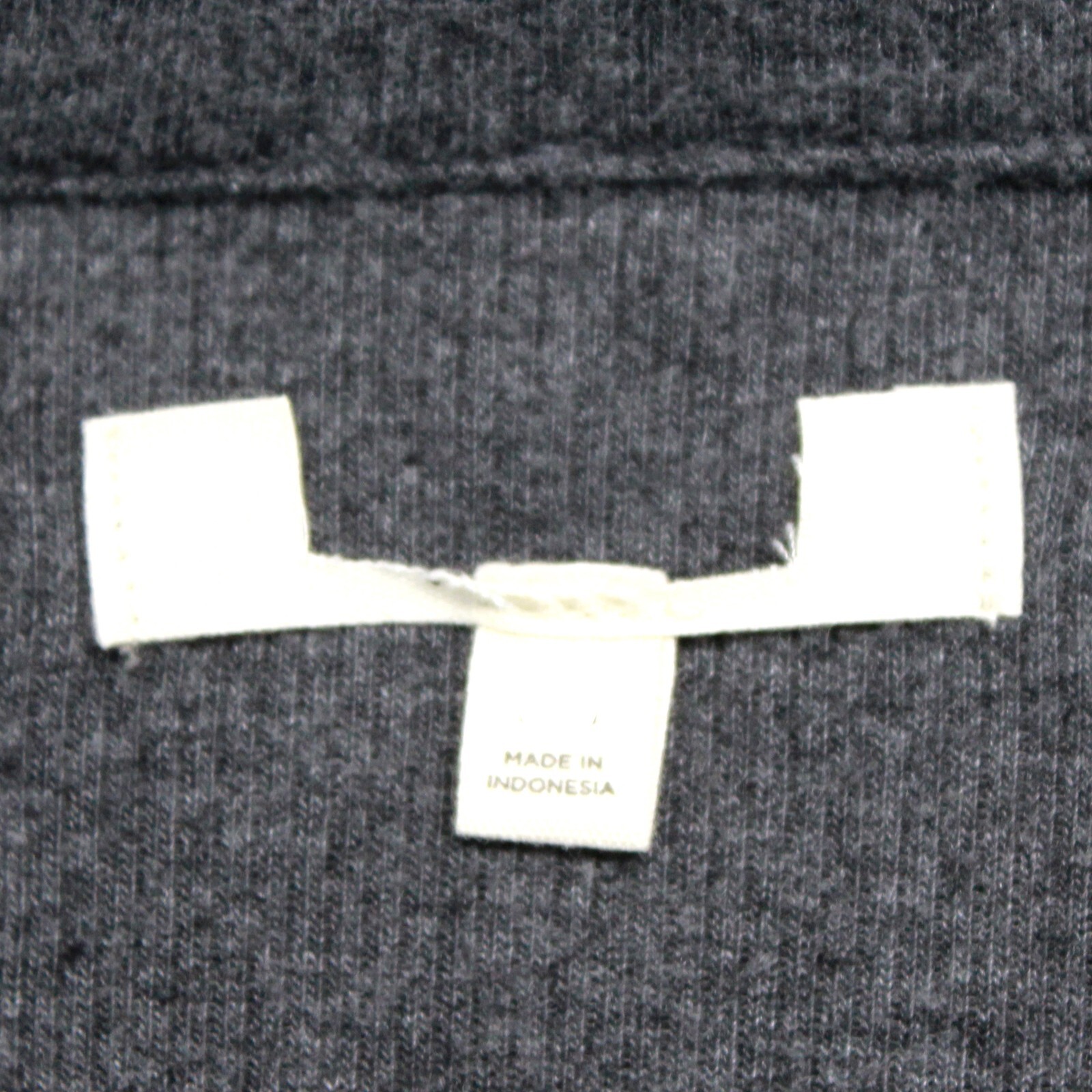 Madewell Dark Gray Brushed Rib Polo Crop Collared Cardigan XS