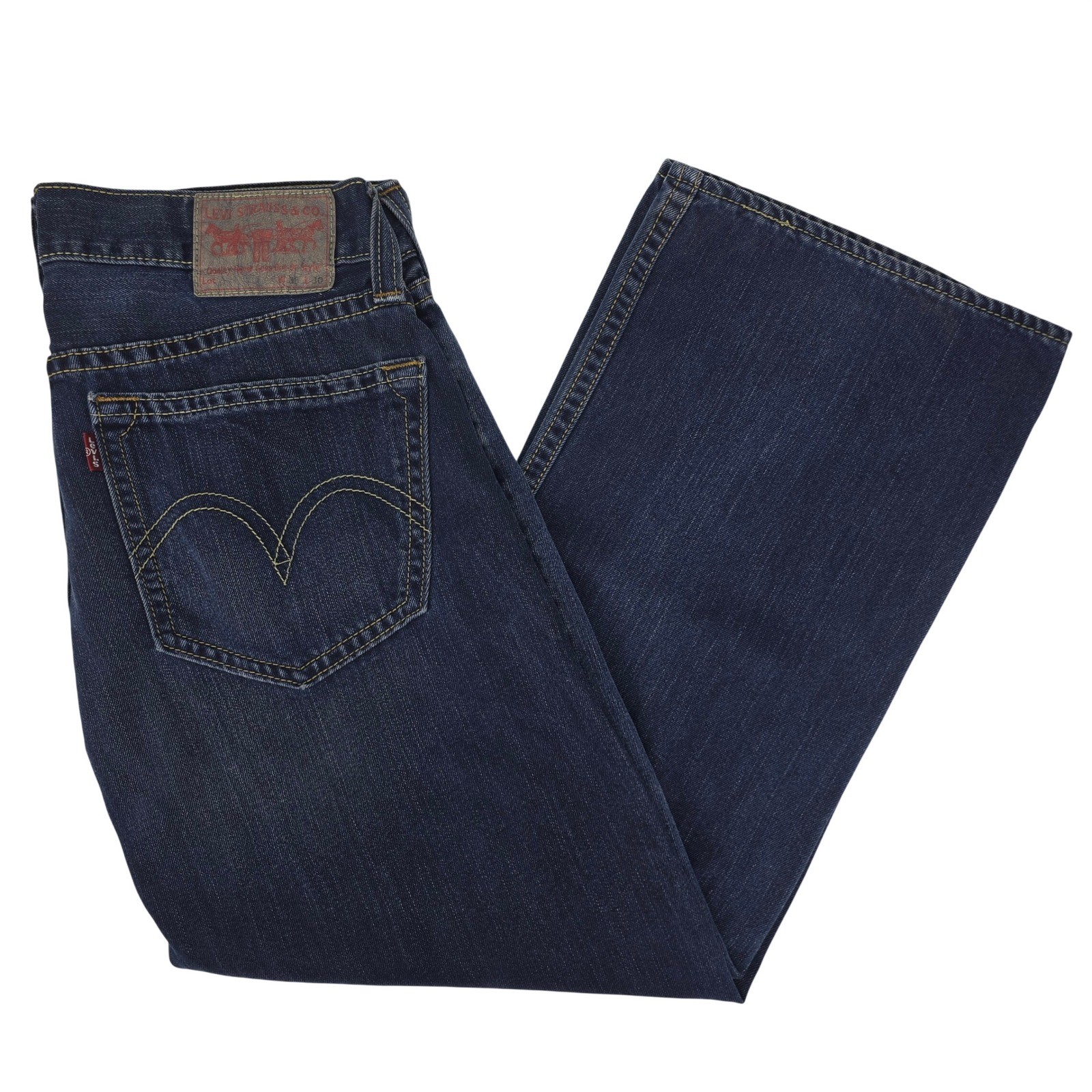 Vintage Levi’s Type 1 Real Loose Jeans Men’s 36×30 Baggy Wide Dark Blue Y2K