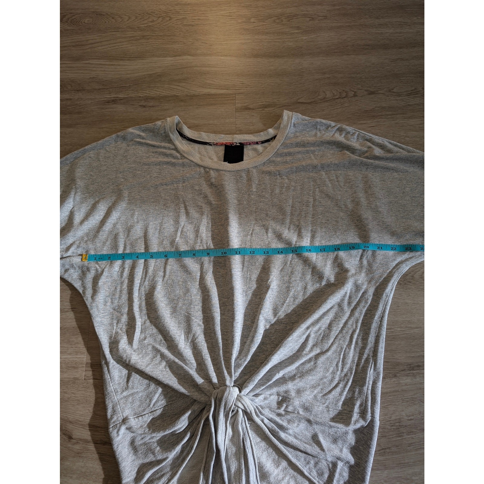 Dolan T-Shirt Heather Grey Dolman Sleeve Top Womens Small Front Tie Knot Blouse