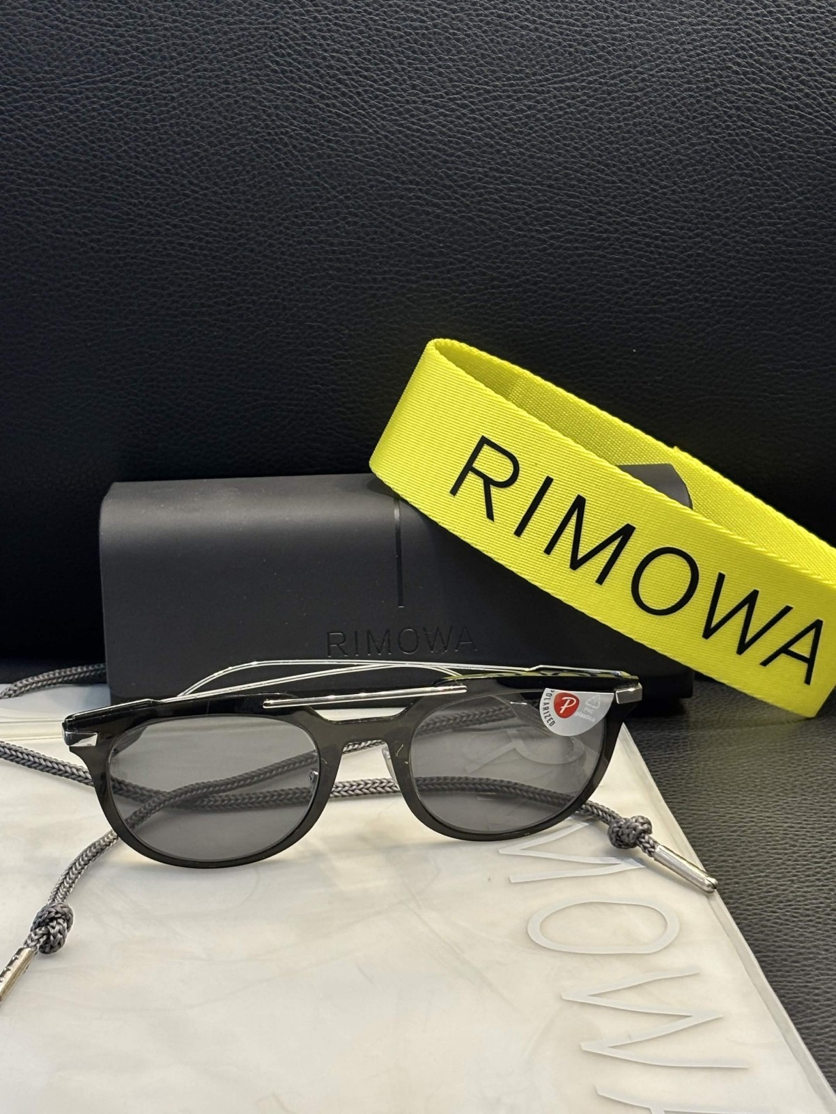 NEW RIMOWA 50005U Polarized Round Aviator Style Sunglasses W/ Case, Travel Pouch
