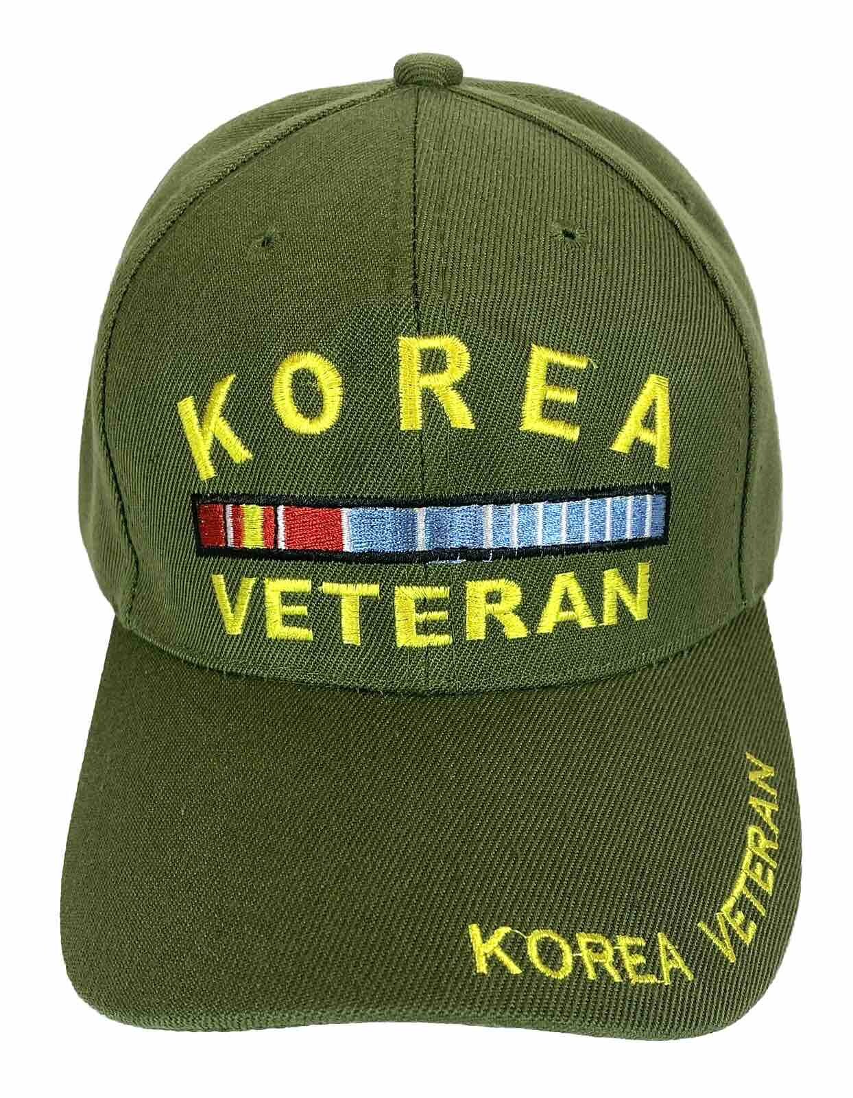 Korea Veteran Korean War Ball Cap Adjustable Embroidered Green Hat