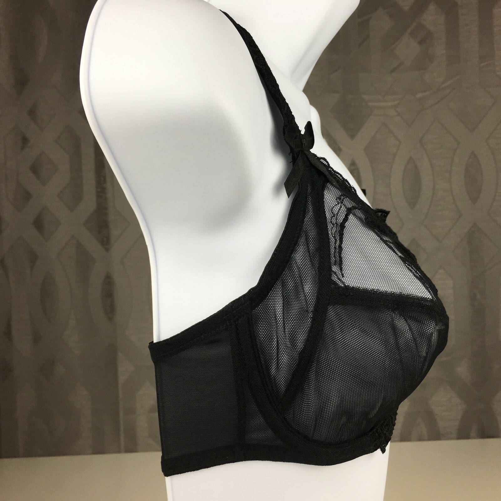 ALEGRO Sheer with Lace Underwire Sexy Lingerie Bra – Black 9006 – 30-40 NWT