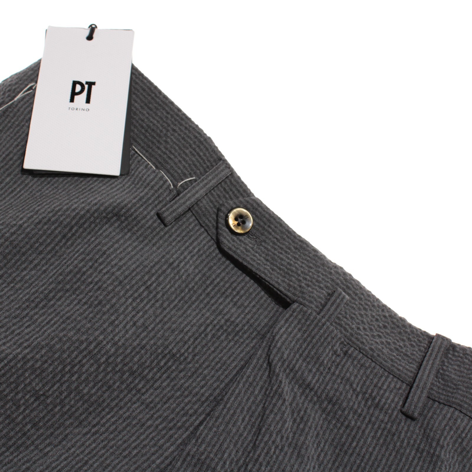 PT Torino NWT Dress Pants Size 46 (US 30) Slim Fit in Gray Wool Blend