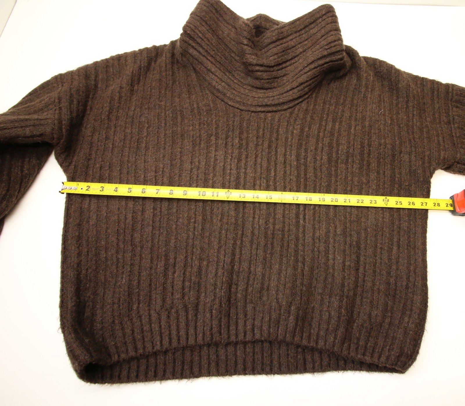 Source Unknown Becca Oversized High Roll Knit Pullover Womens OS Brown $240