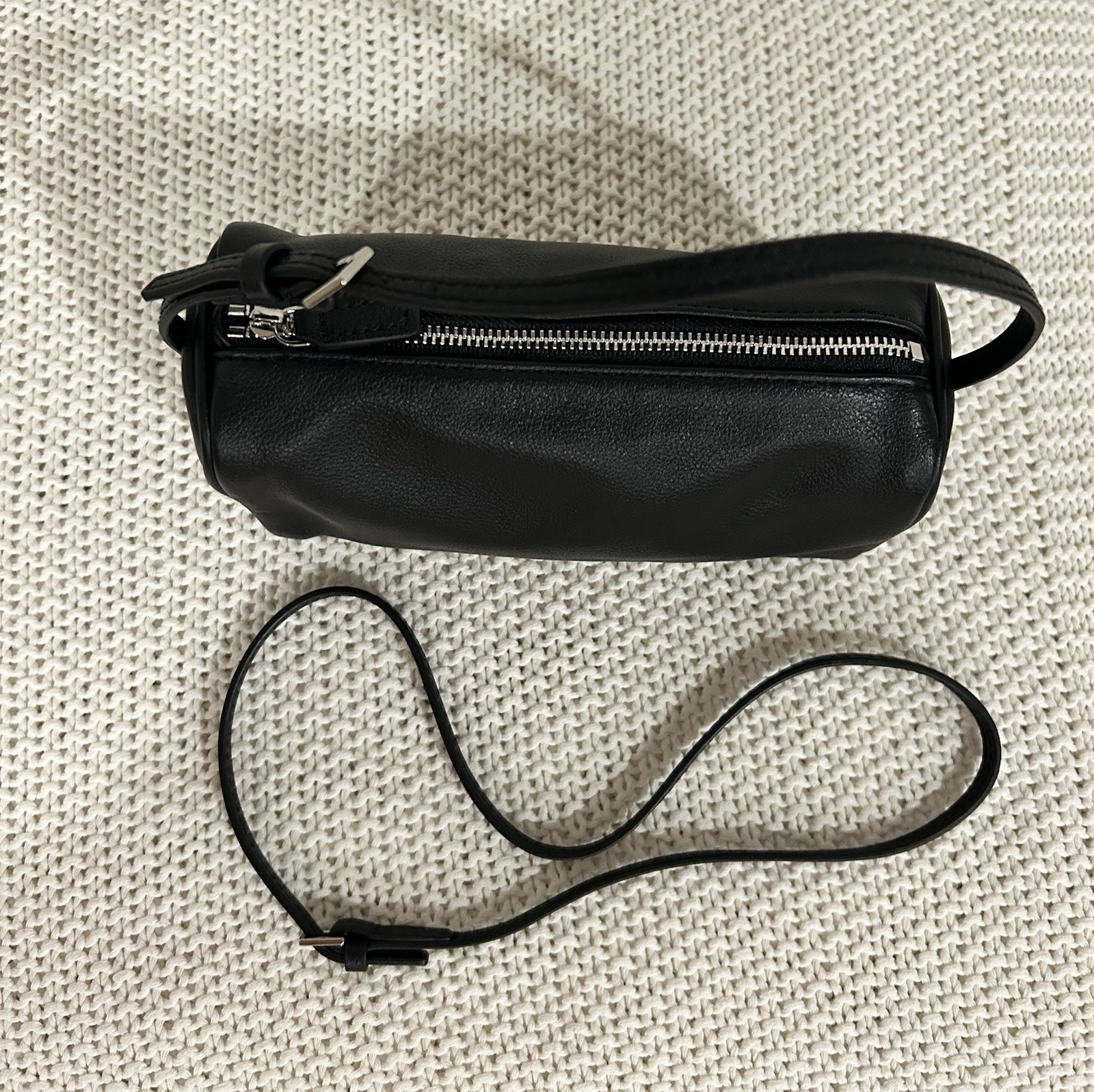 The Row Small Handbag Black with Silver Hardware