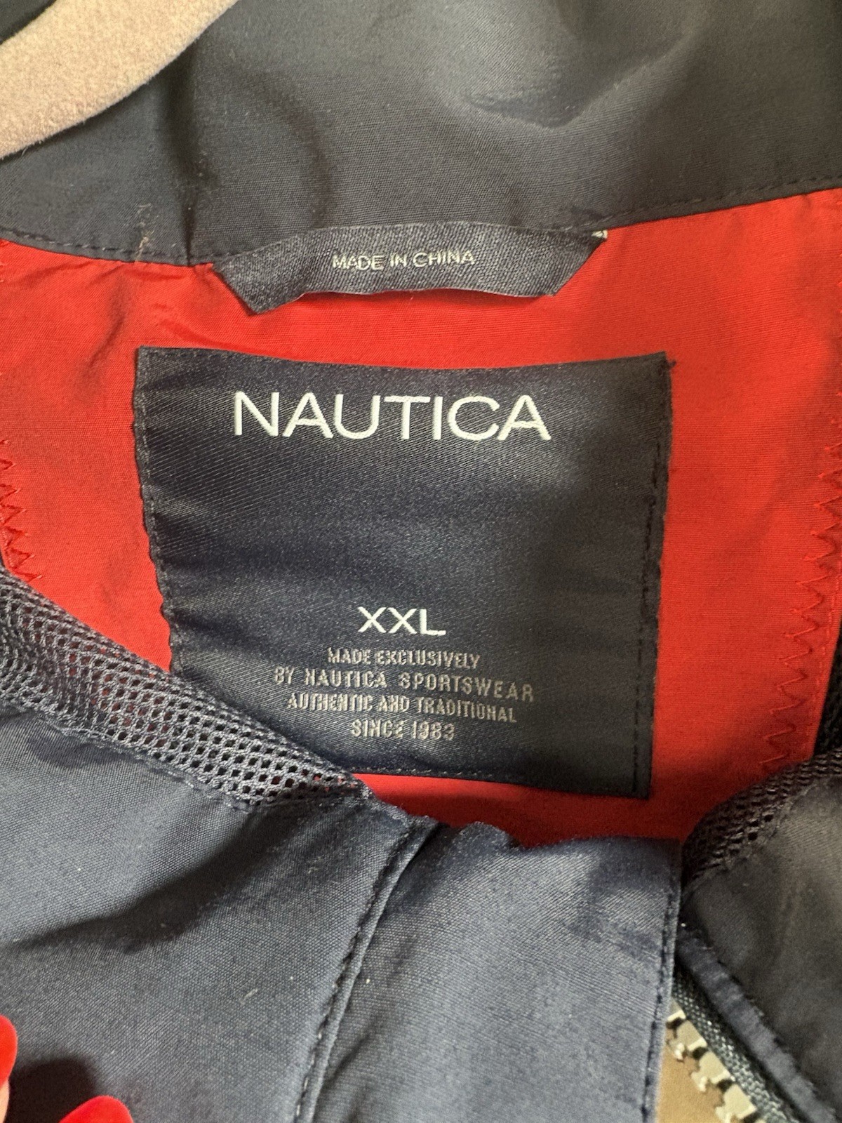 Nautica Jacket Size 2XL Windbreaker Rain Snap Zip Long Sleeve sailing